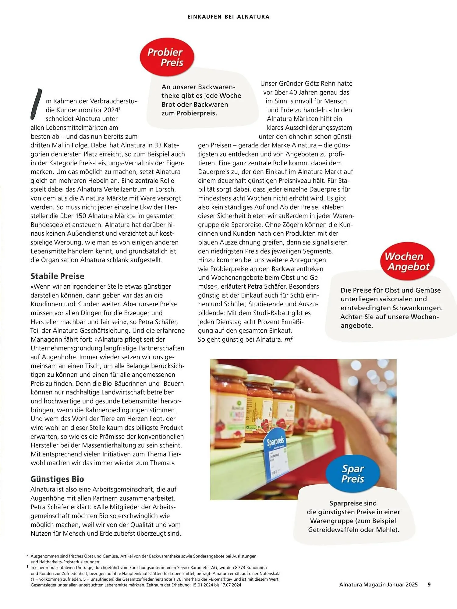 Alnatura Prospekt von 8. Januar bis 1. Februar 2025 - Prospekt seite 9
