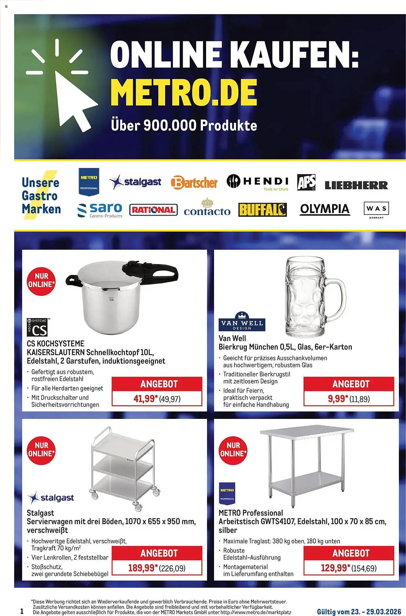 METRO Prospekt von 23. März bis 29. März 2026 - Prospekt seite 1