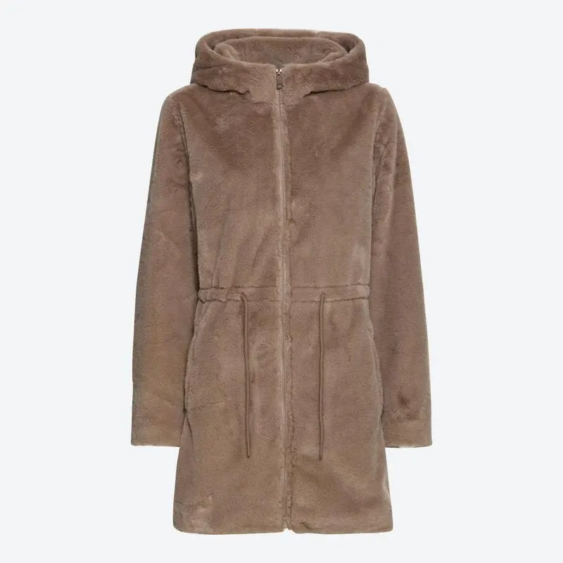 Damen-Parka aus Kunst-Fell