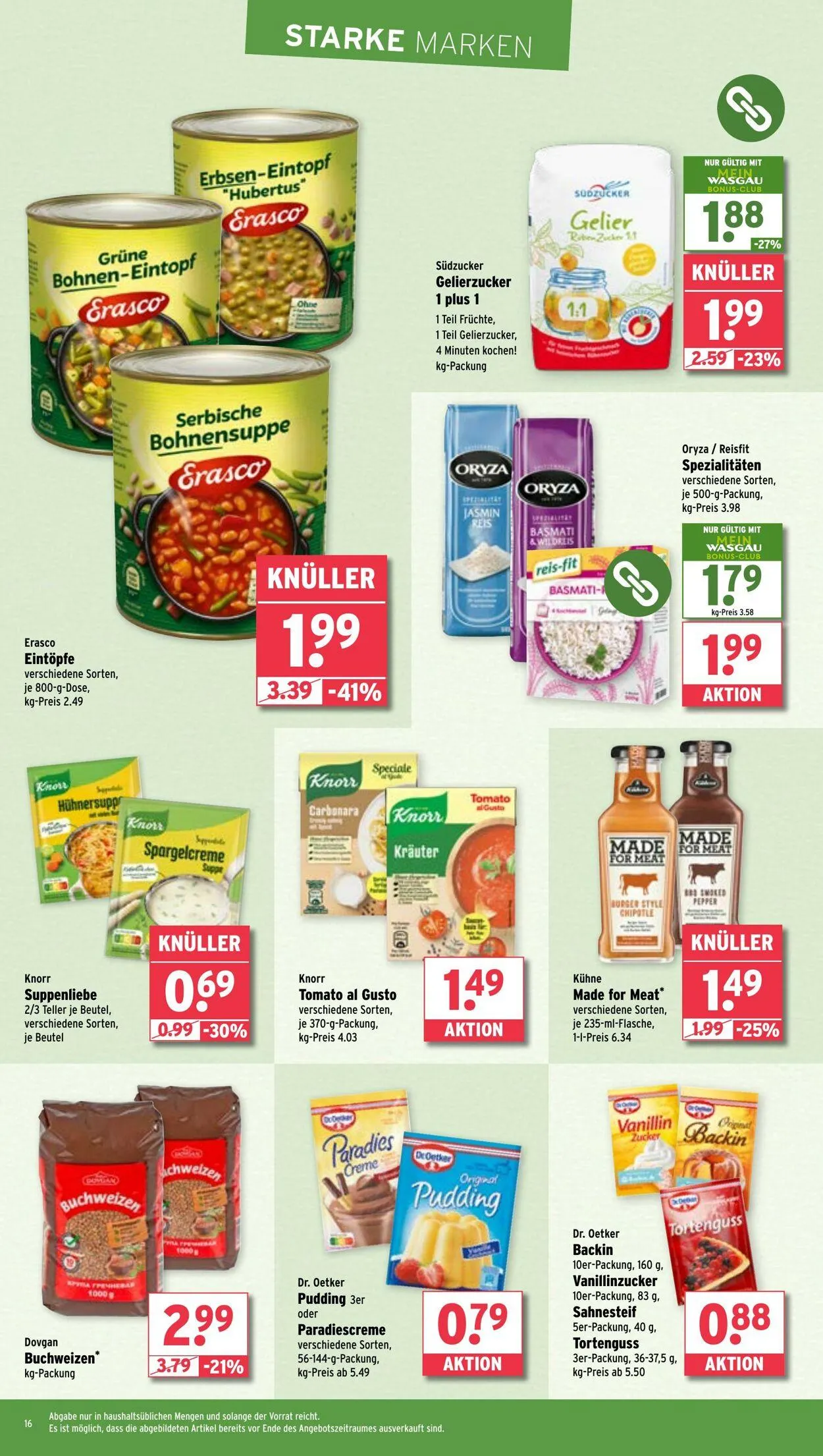 WASGAU Aktueller Prospekt von 20. April bis 4. Mai 2025 - Prospekt seite 16