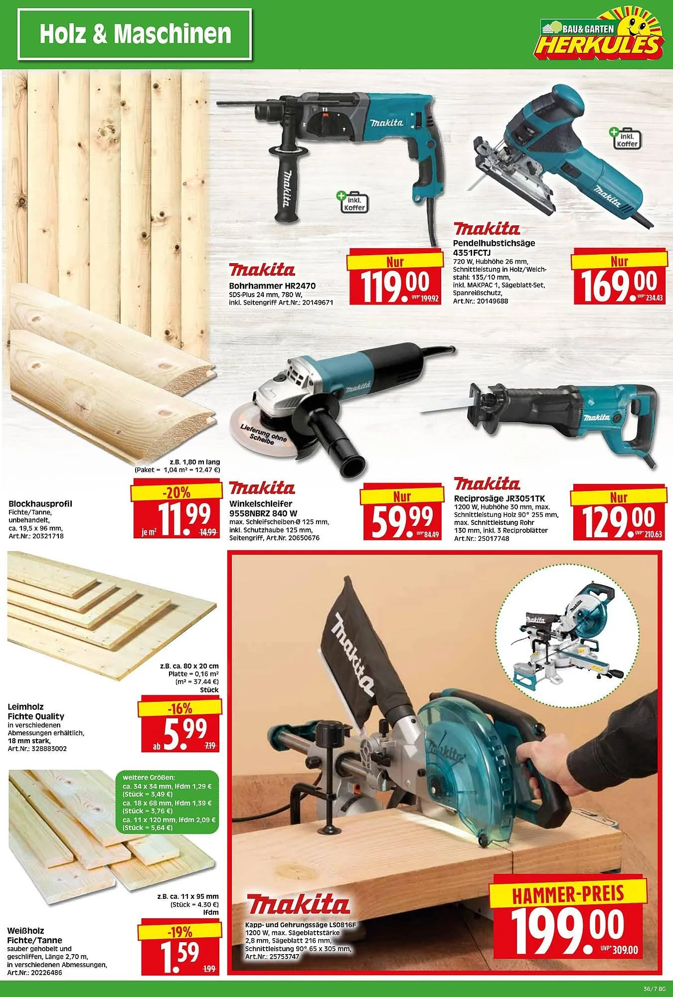 Herkules Baumarkt Prospekt von 1. September bis 6. September 2025 - Prospekt seite 7