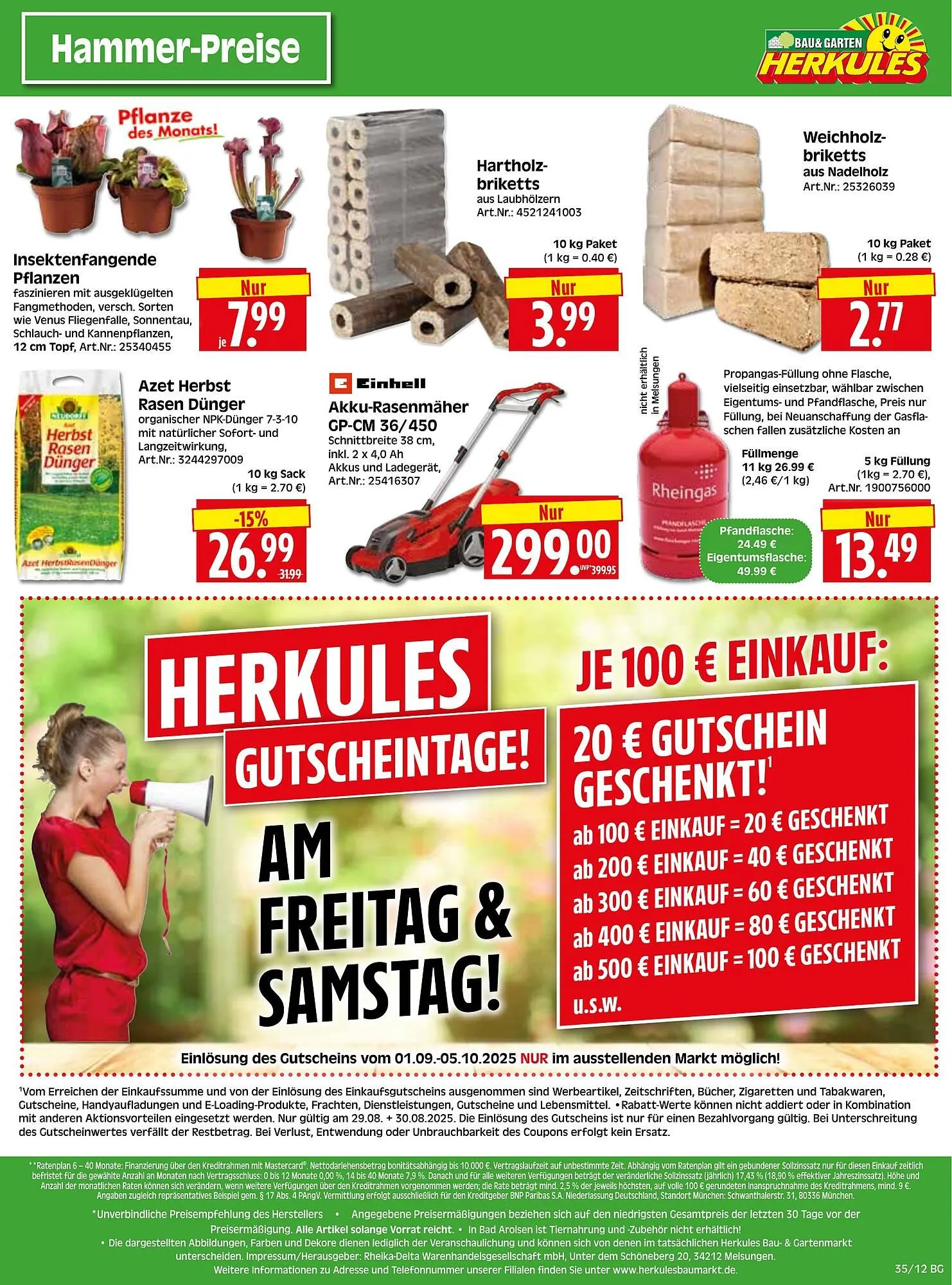 Herkules Baumarkt Prospekt von 25. August bis 30. August 2025 - Prospekt seite 12