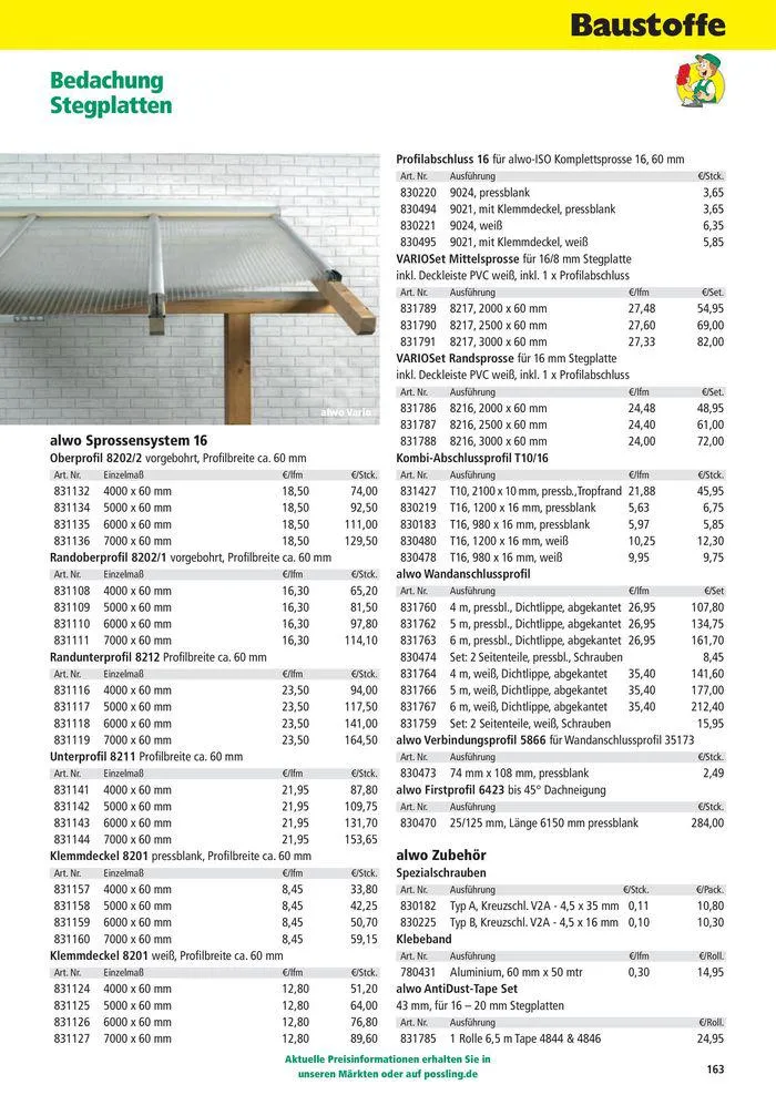 Holz-& Baukatalog 2024/25 von 27. März bis 31. Januar 2025 - Prospekt seite 163