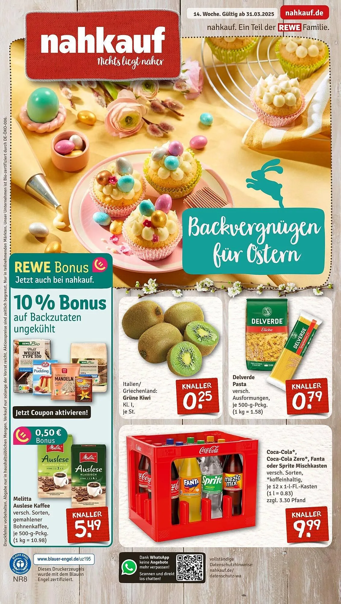 nahkauf Prospekt von 31. März bis 5. April 2025 - Prospekt seite 1