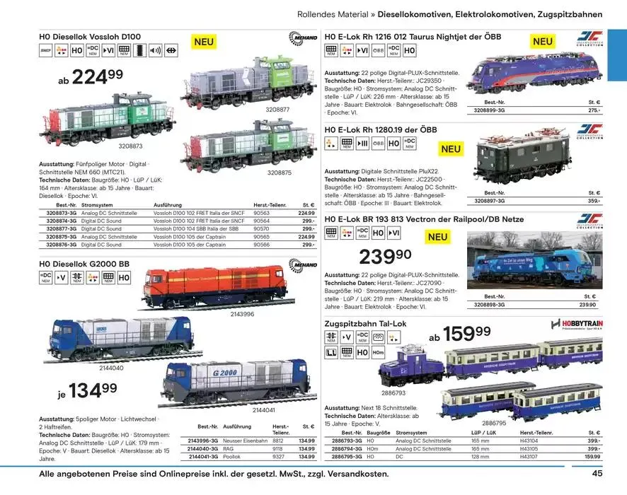 Modellbahn Katalog von 29. Oktober bis 31. Dezember 2025 - Prospekt seite 47