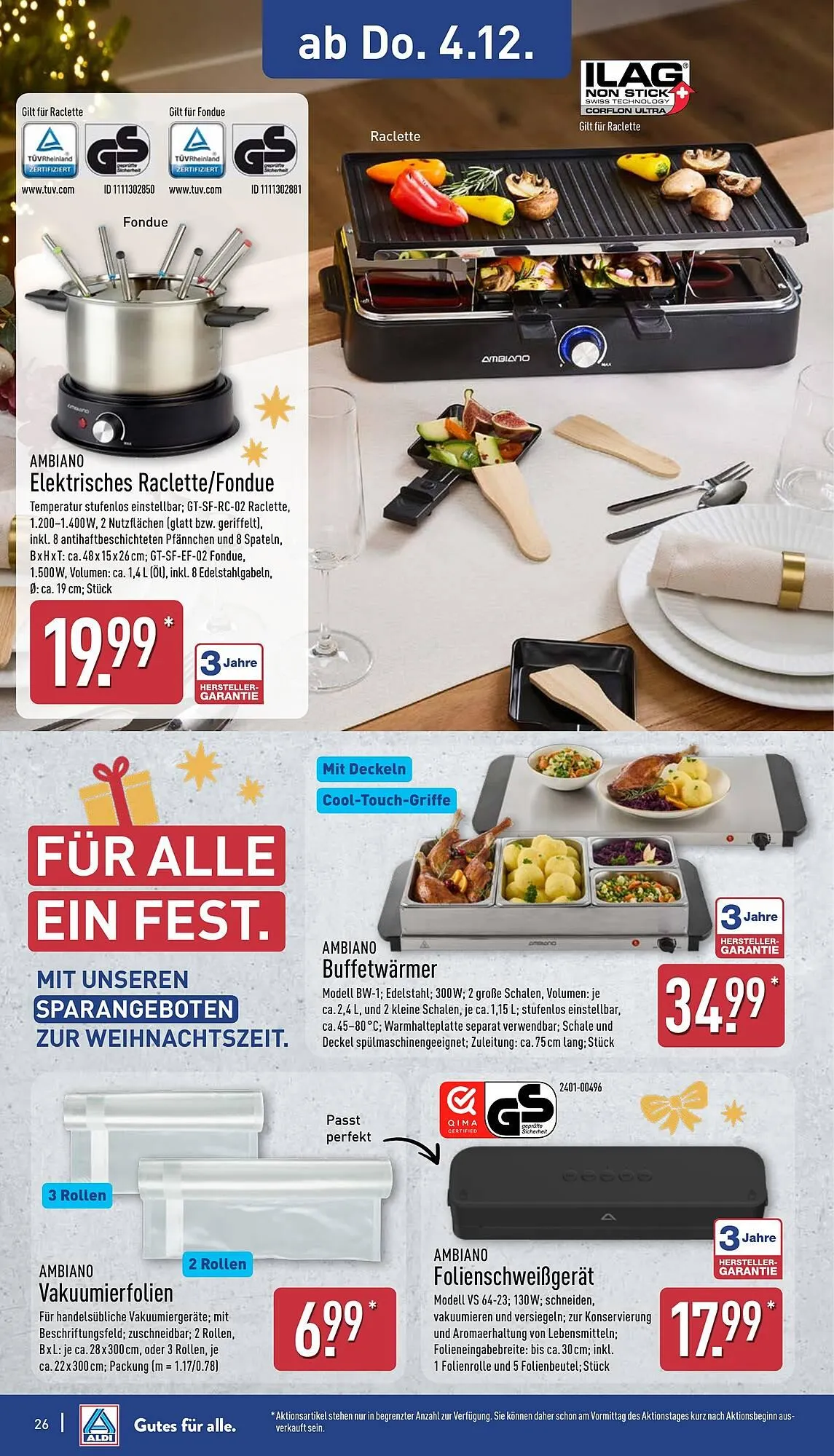 Aldi Nord Prospekt von 1. Dezember bis 6. Dezember 2025 - Prospekt seite 26