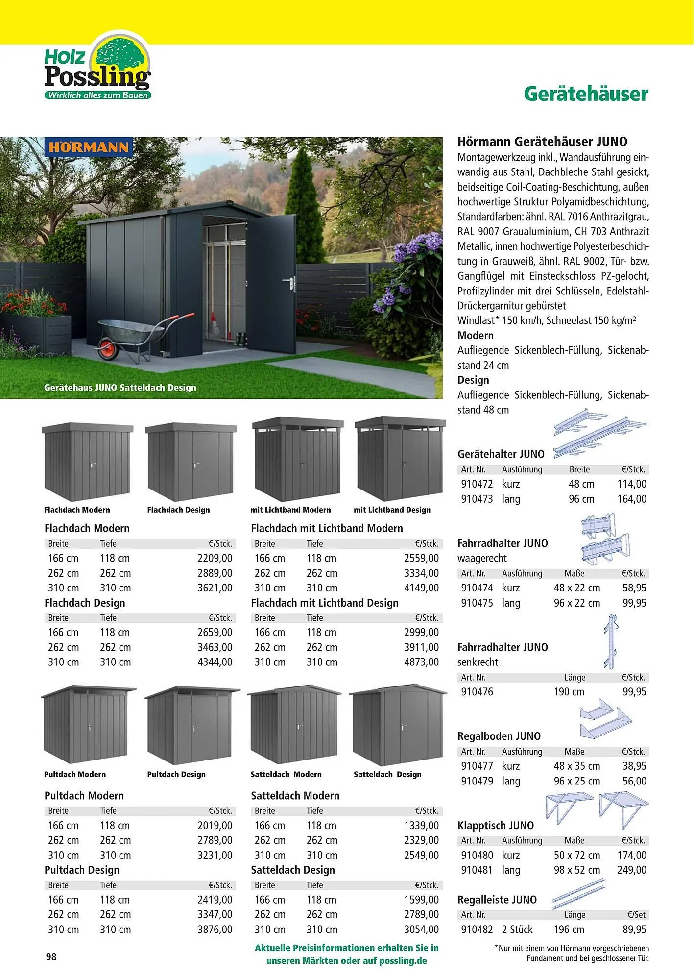Holz Possling Prospekt von 1. April bis 31. Juli 2026 - Prospekt seite 98