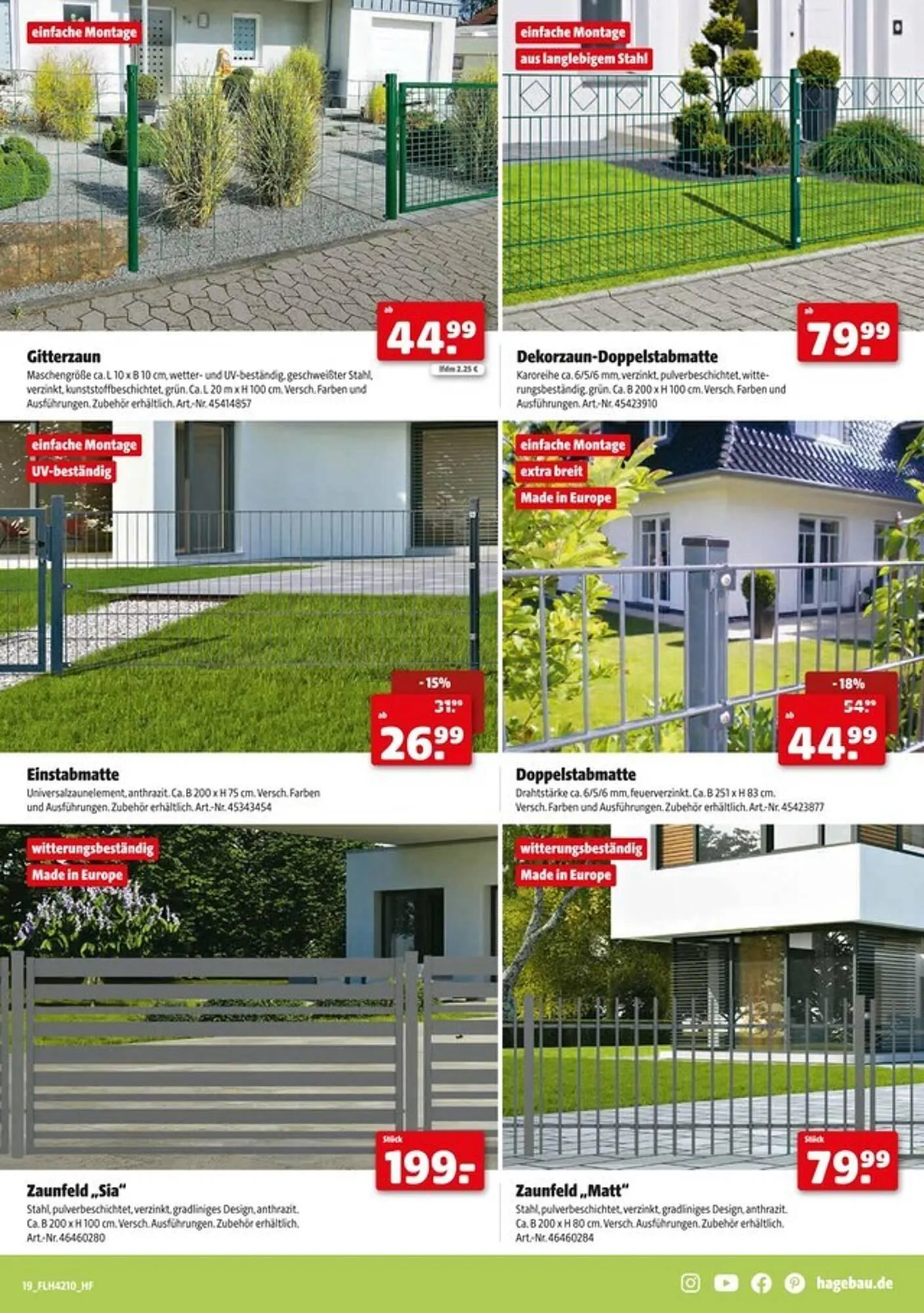 Hagebau Prospekt von 1. März bis 12. April 2025 - Prospekt seite 19