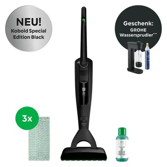 VK7 Akku-Saugwischer Black (U) (inkl. GROHE Wassersprudler)
