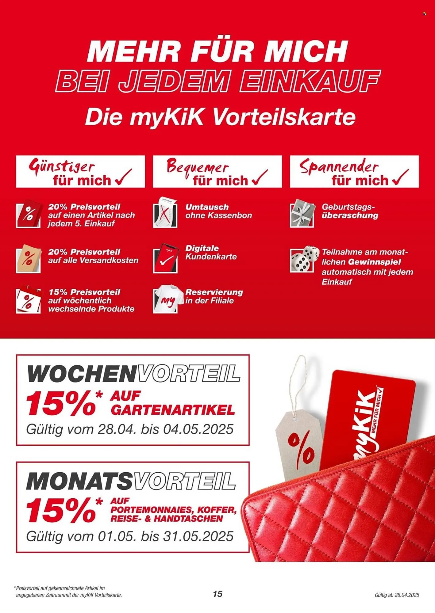 KiK Prospekt von 28. April bis 4. Mai 2025 - Prospekt seite 15