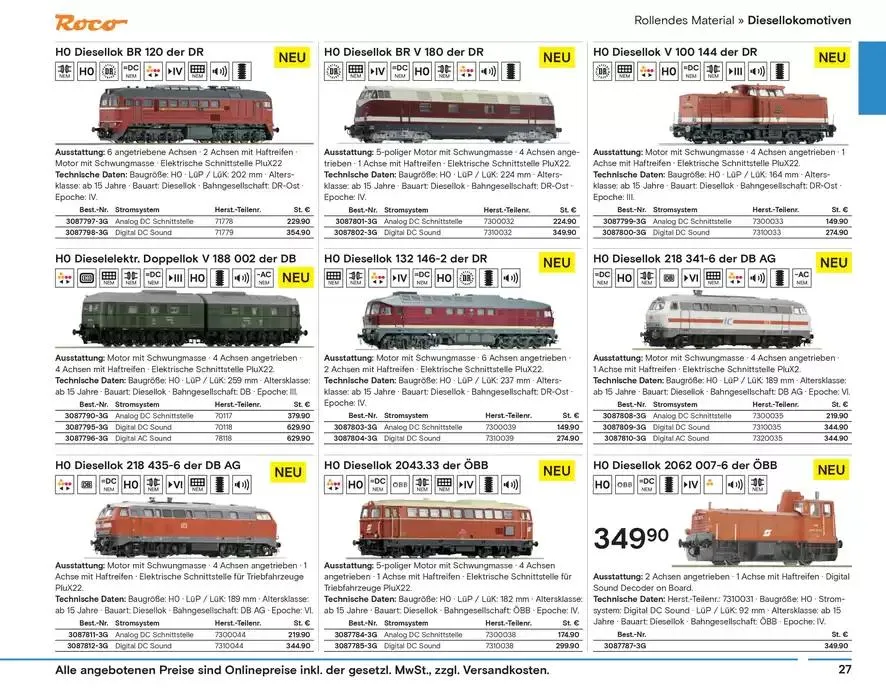 Modellbahn Katalog von 29. Oktober bis 31. Dezember 2025 - Prospekt seite 29