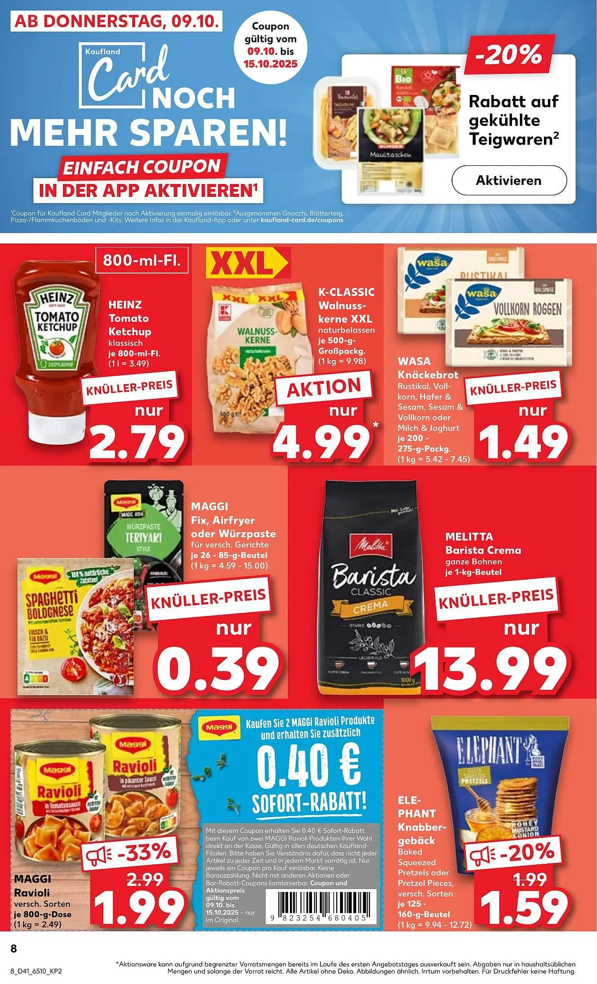 Kaufland Prospekt von 9. Oktober bis 15. Oktober 2025 - Prospekt seite 8