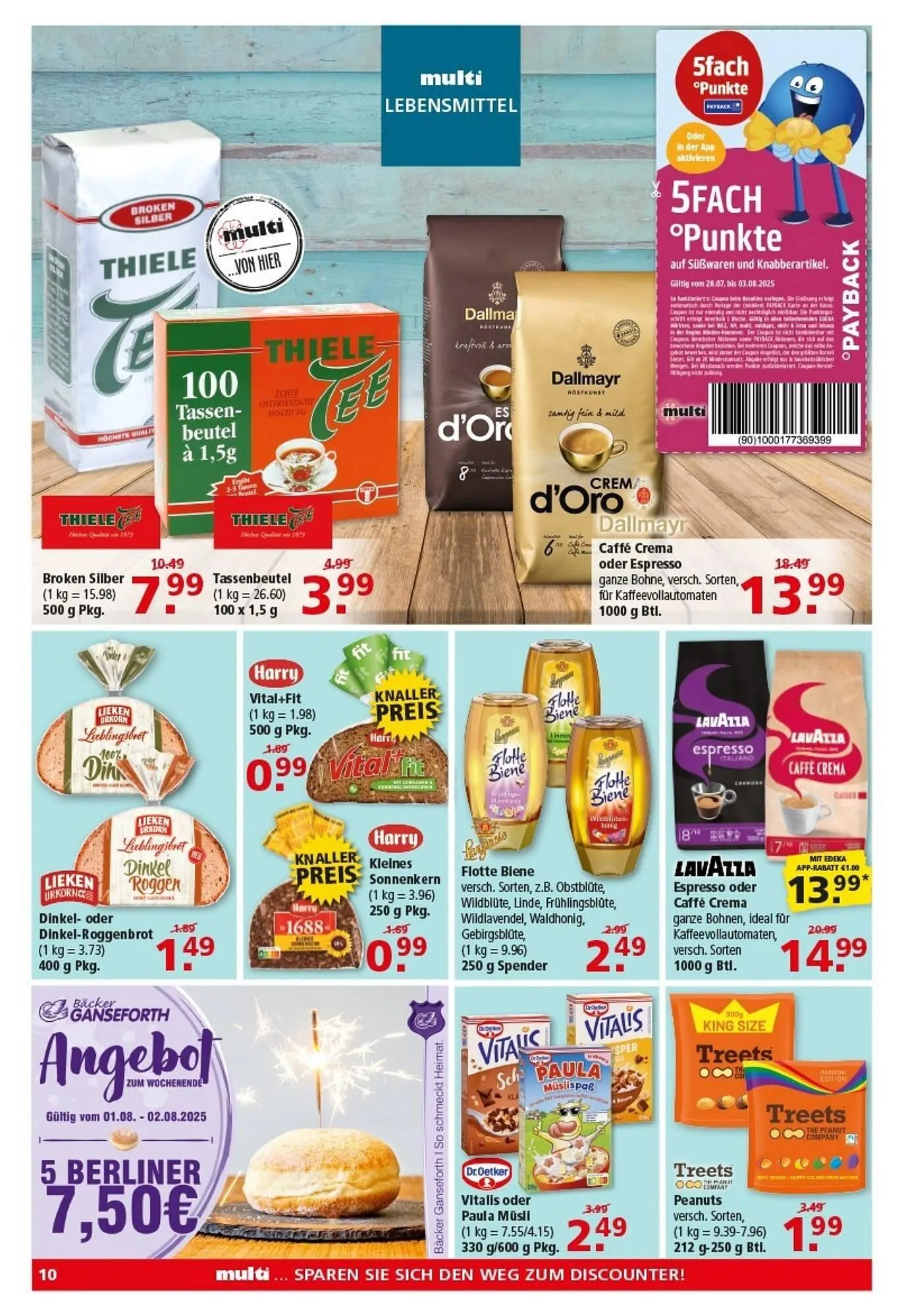 Multi Markt Prospekt von 28. Juli bis 2. August 2025 - Prospekt seite 10