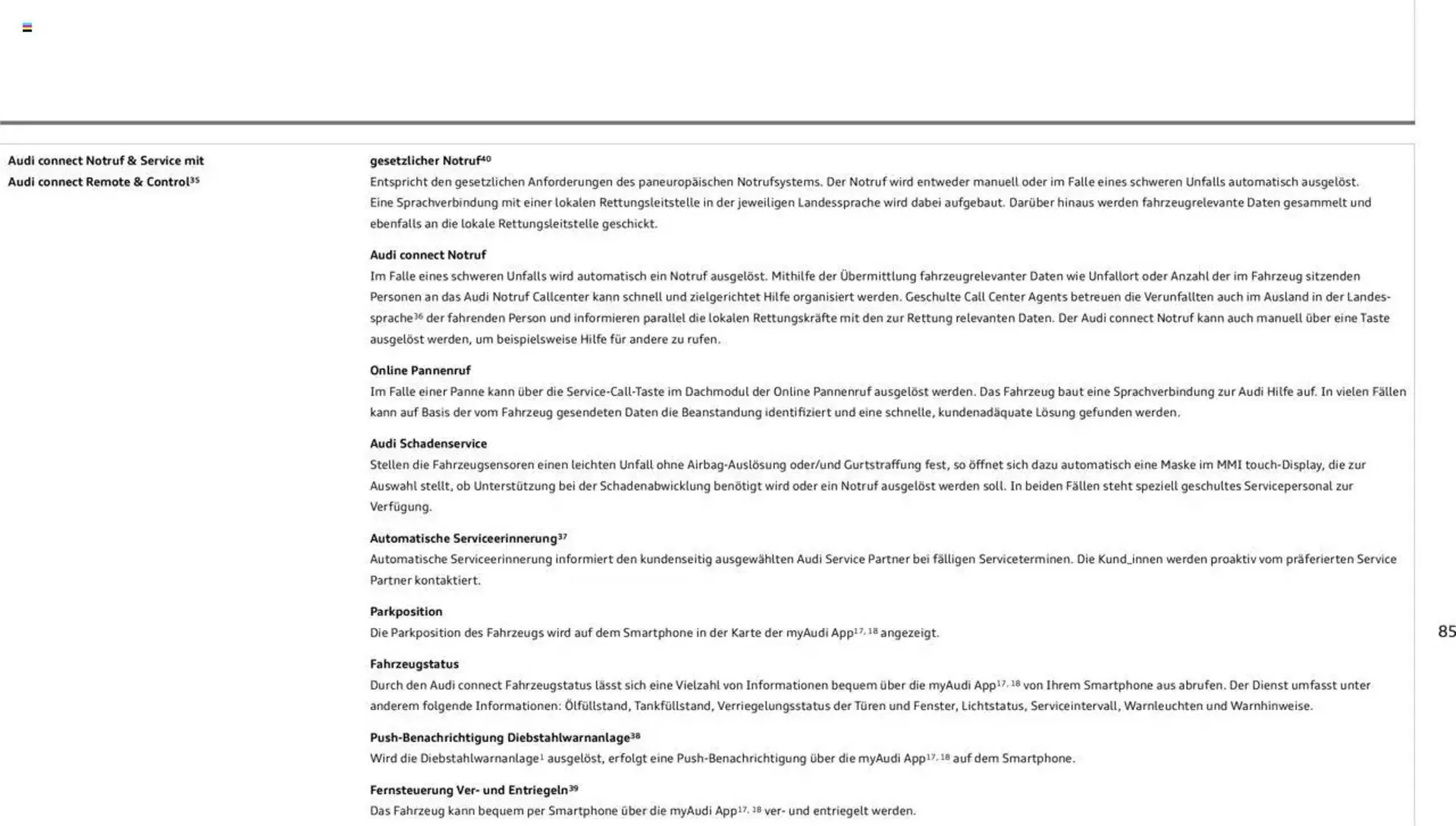 Audi Prospekt von 29. Januar bis 9. Januar 2026 - Prospekt seite 85