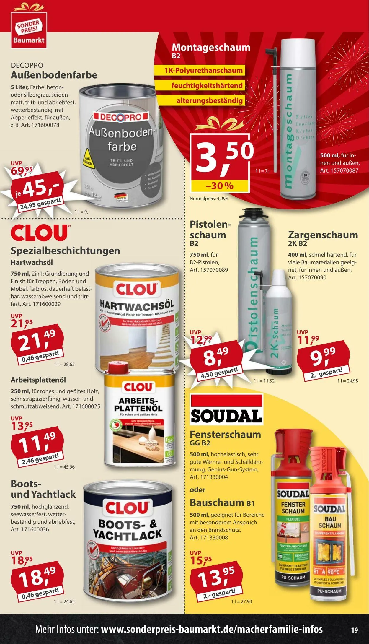 Sonderpreis Baumarkt Aktueller Prospekt von 3. Mai bis 17. Mai 2025 - Prospekt seite 19