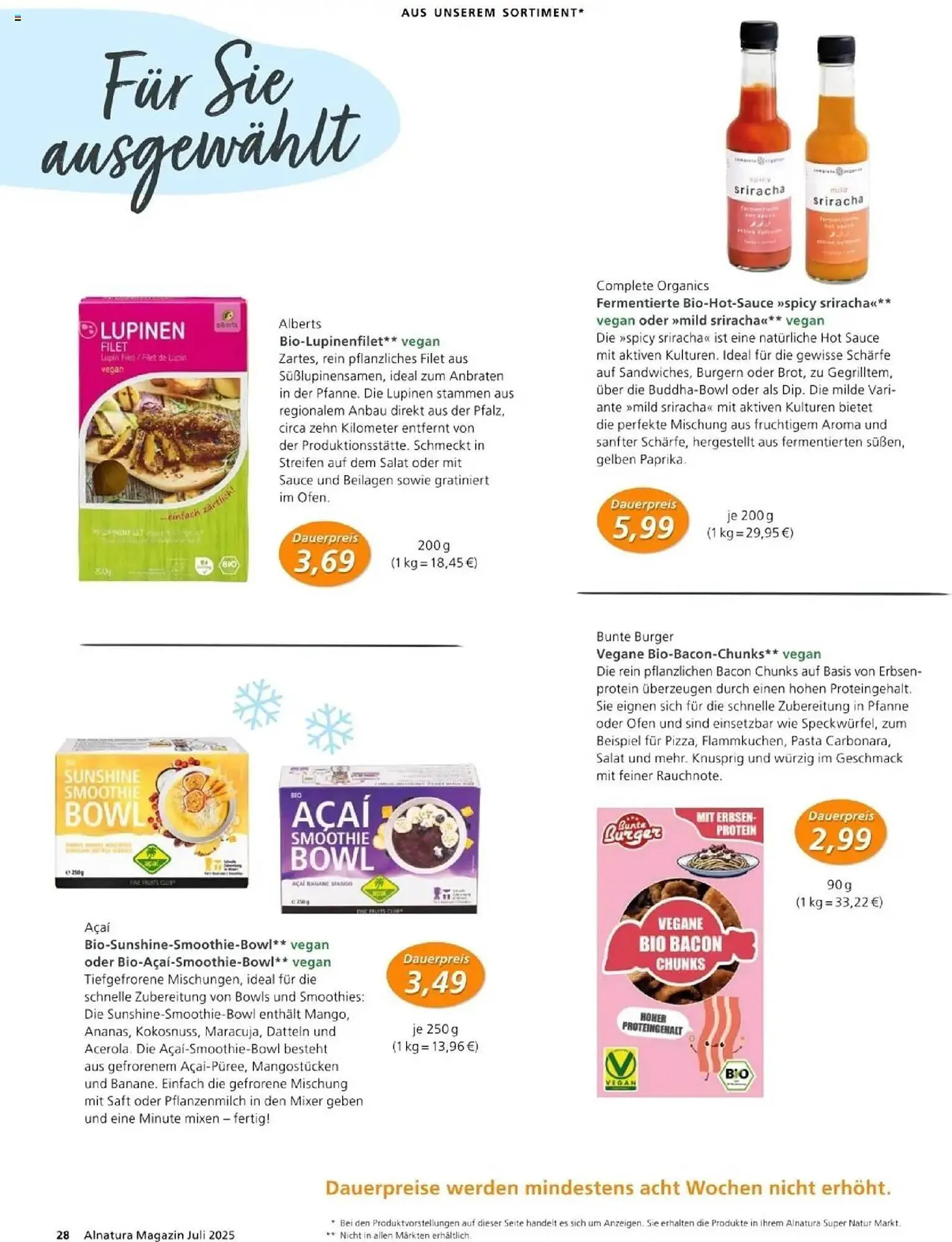 Alnatura Prospekt von 1. Juli bis 31. Juli 2025 - Prospekt seite 28
