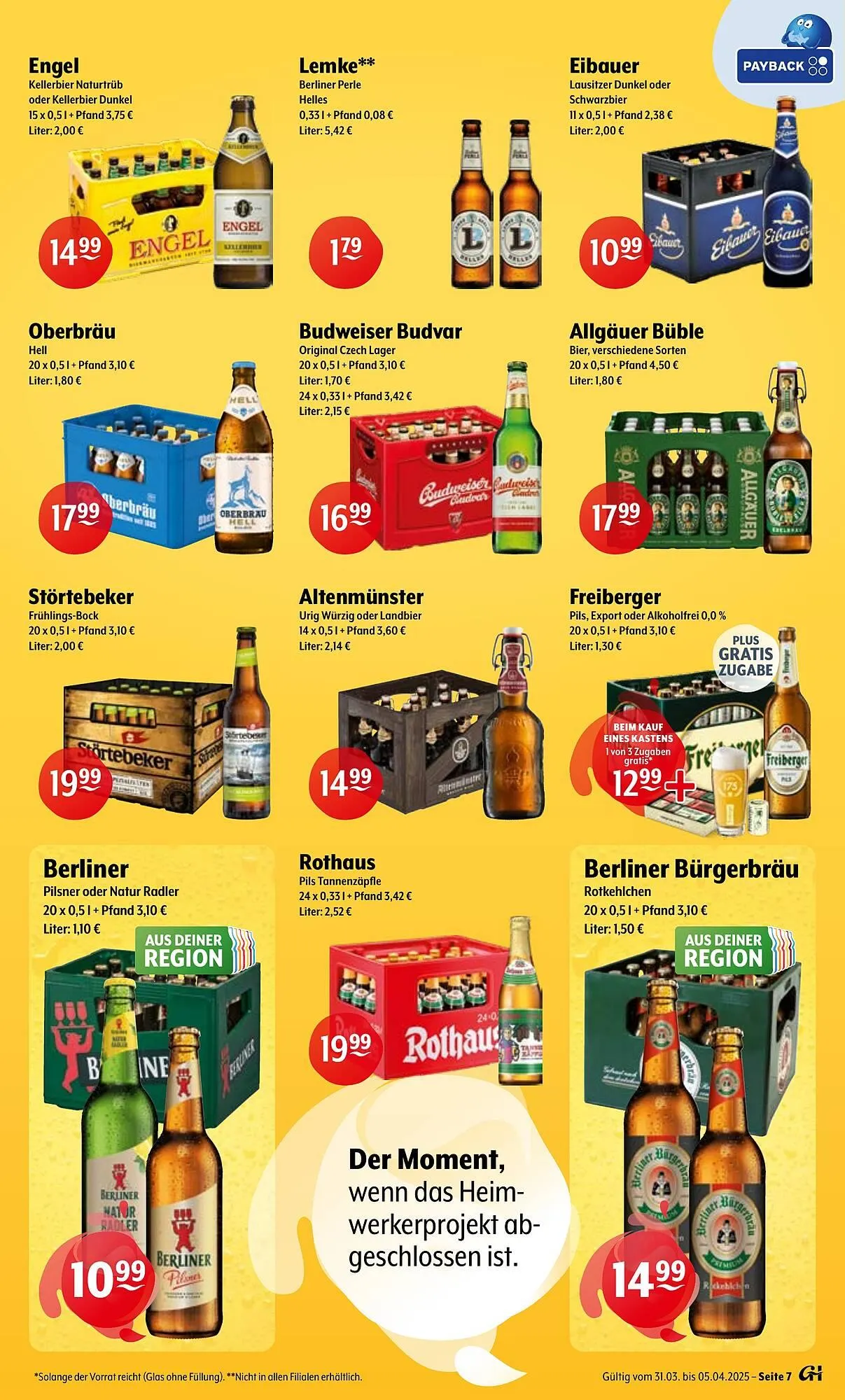 Getränke Hoffmann Prospekt von 31. März bis 5. April 2025 - Prospekt seite 7