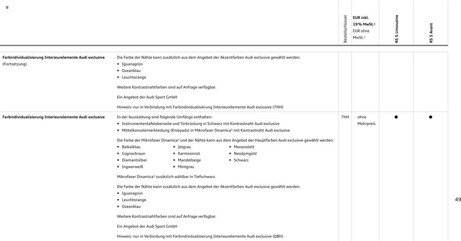 Audi Prospekt von 1. April bis 1. April 2027 - Prospekt seite 49