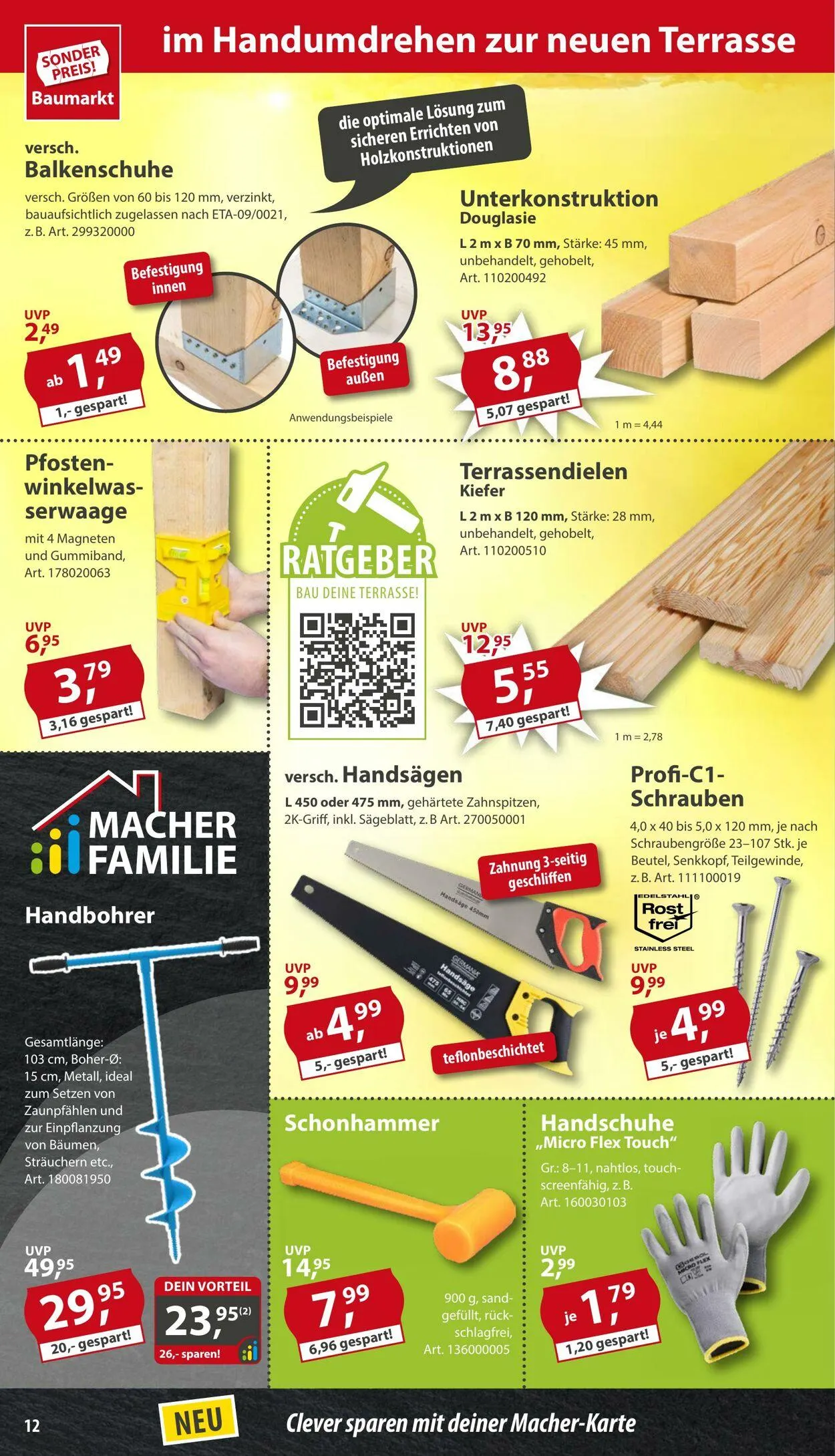 Sonderpreis Baumarkt Aktueller Prospekt von 17. März bis 30. März 2025 - Prospekt seite 12