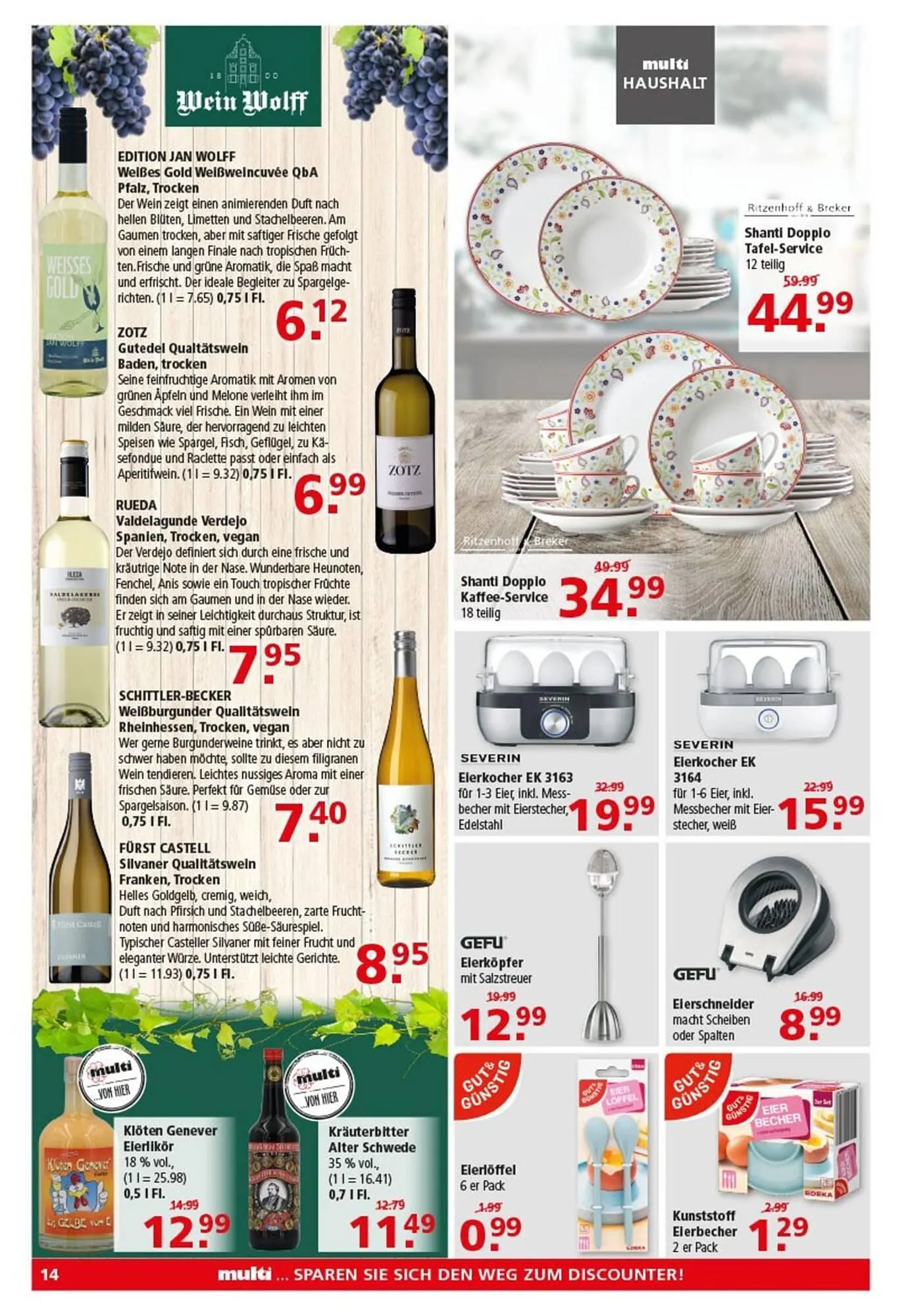 Multi Markt Prospekt von 14. April bis 19. April 2025 - Prospekt seite 14