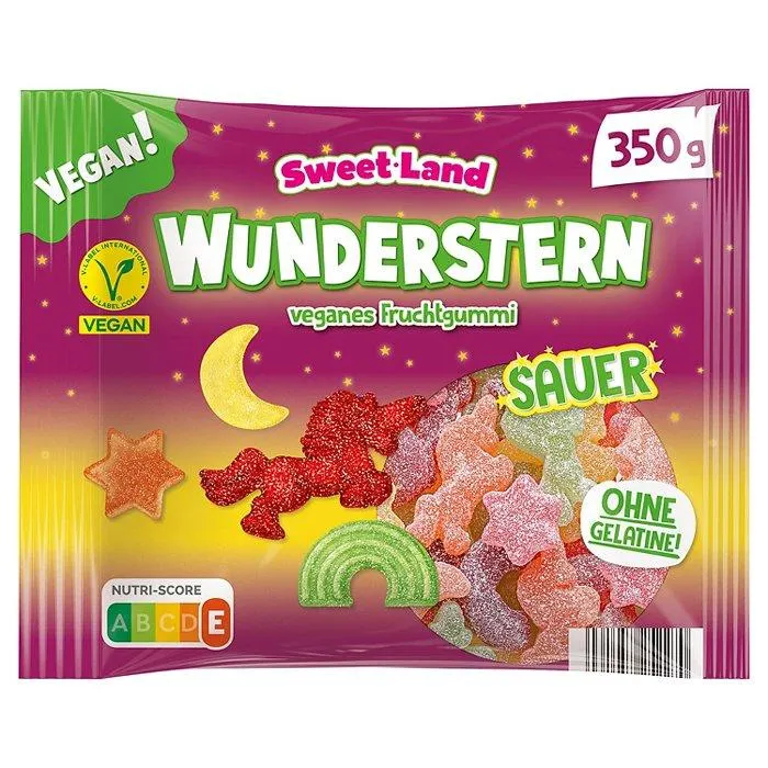 SWEET LAND Vegetarischer Fruchtgummi 350 g, Wunderstern