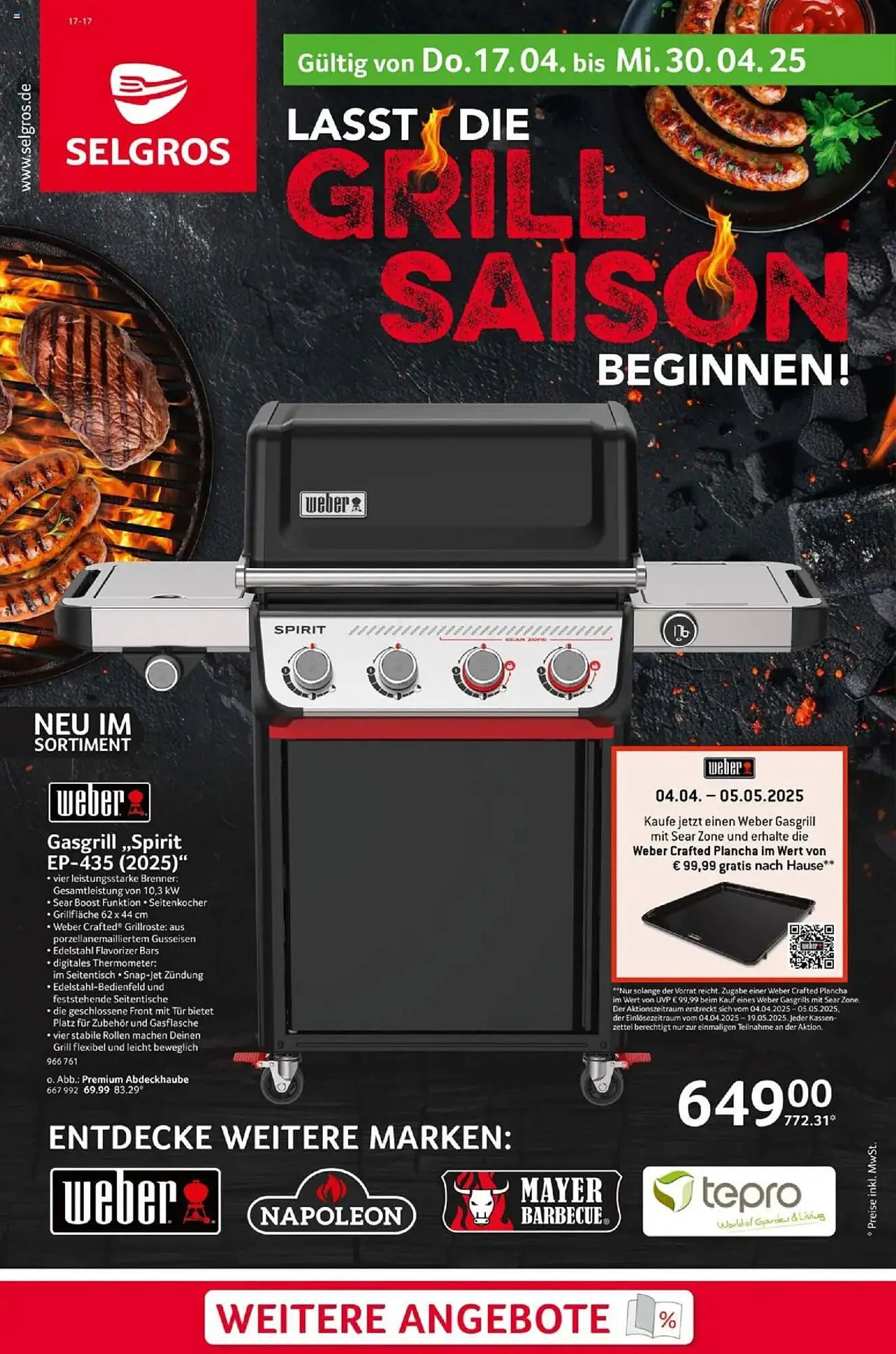 Selgros Prospekt von 17. April bis 30. April 2025 - Prospekt seite 1