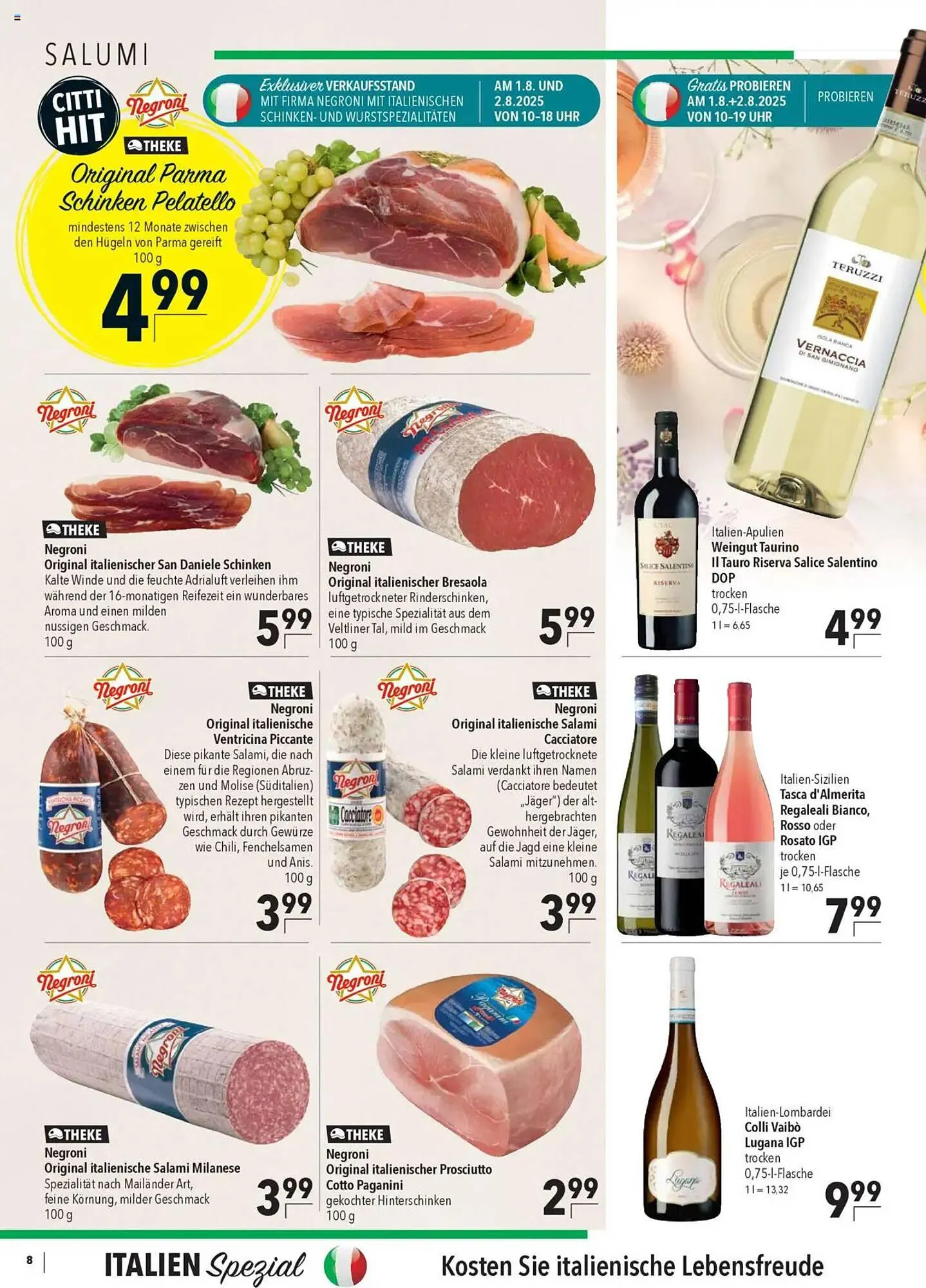 CITTI Markt Prospekt von 30. Juli bis 5. August 2025 - Prospekt seite 8