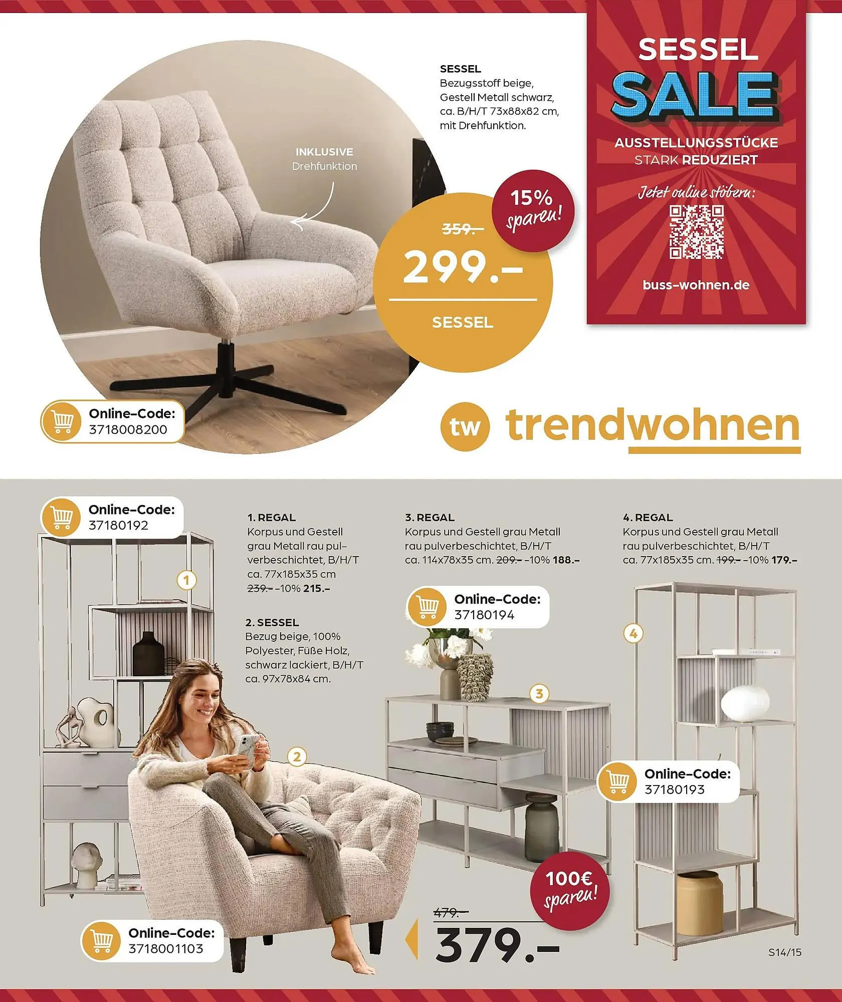 Möbel Buss Prospekt von 16. Januar bis 29. Januar 2026 - Prospekt seite 15