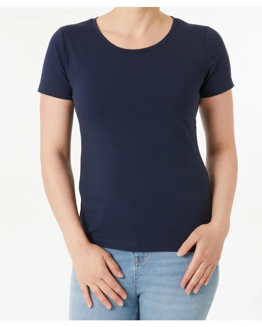 Dunkelblaues T-Shirt Janina, Stretchanteil