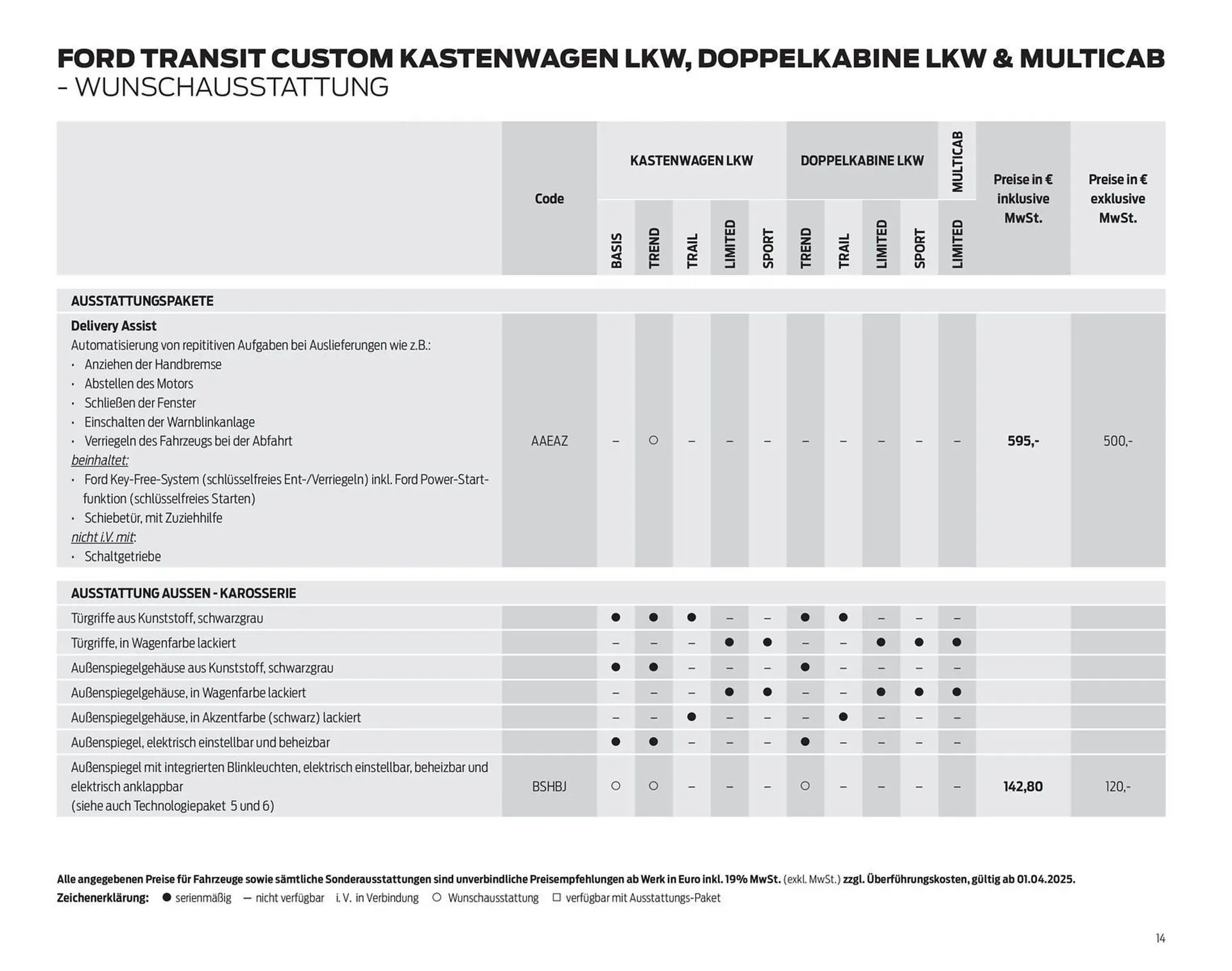 Ford Prospekt von 25. März bis 8. April 2026 - Prospekt seite 14