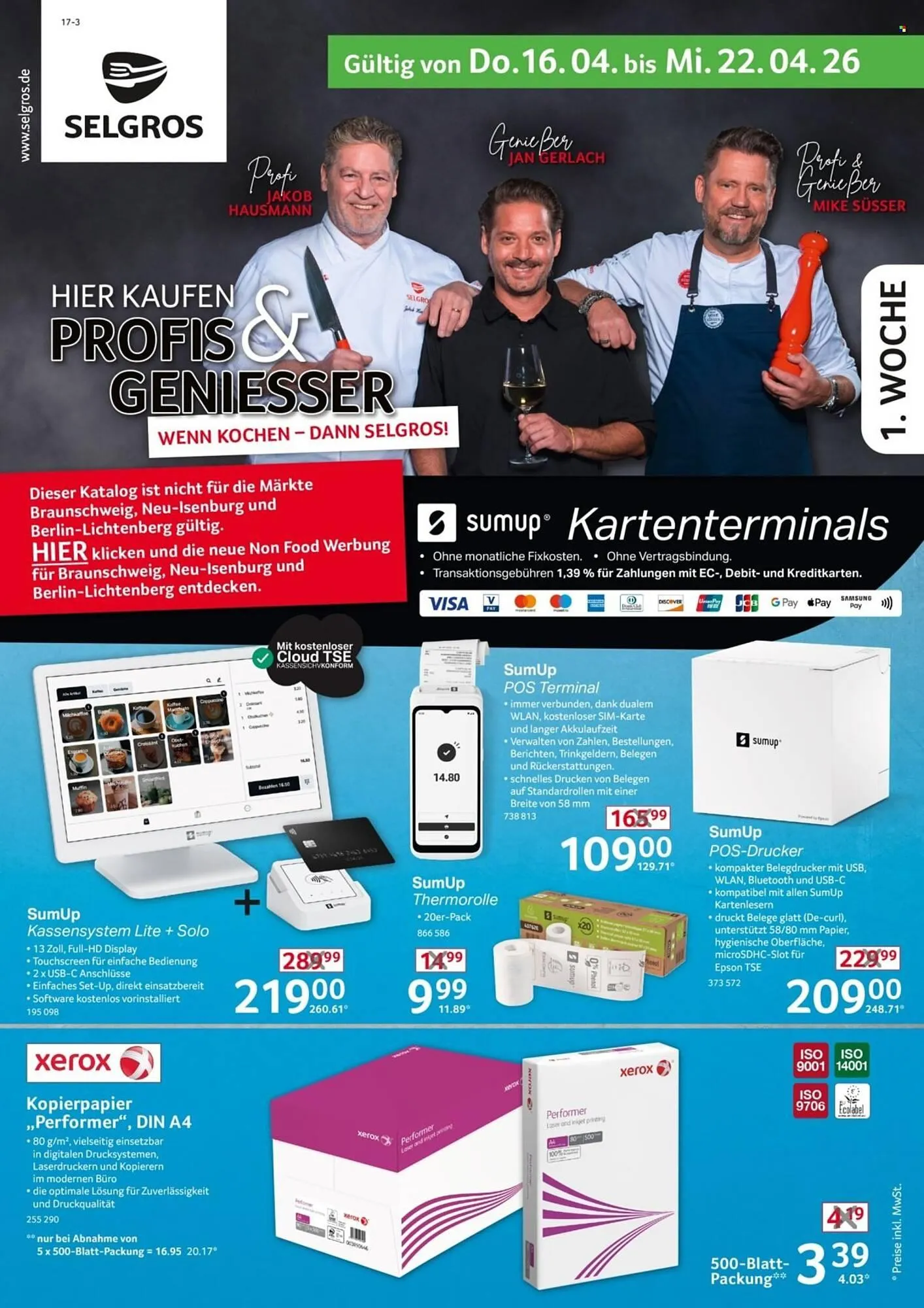 Selgros Prospekt von 16. April bis 22. April 2026 - Prospekt seite 1