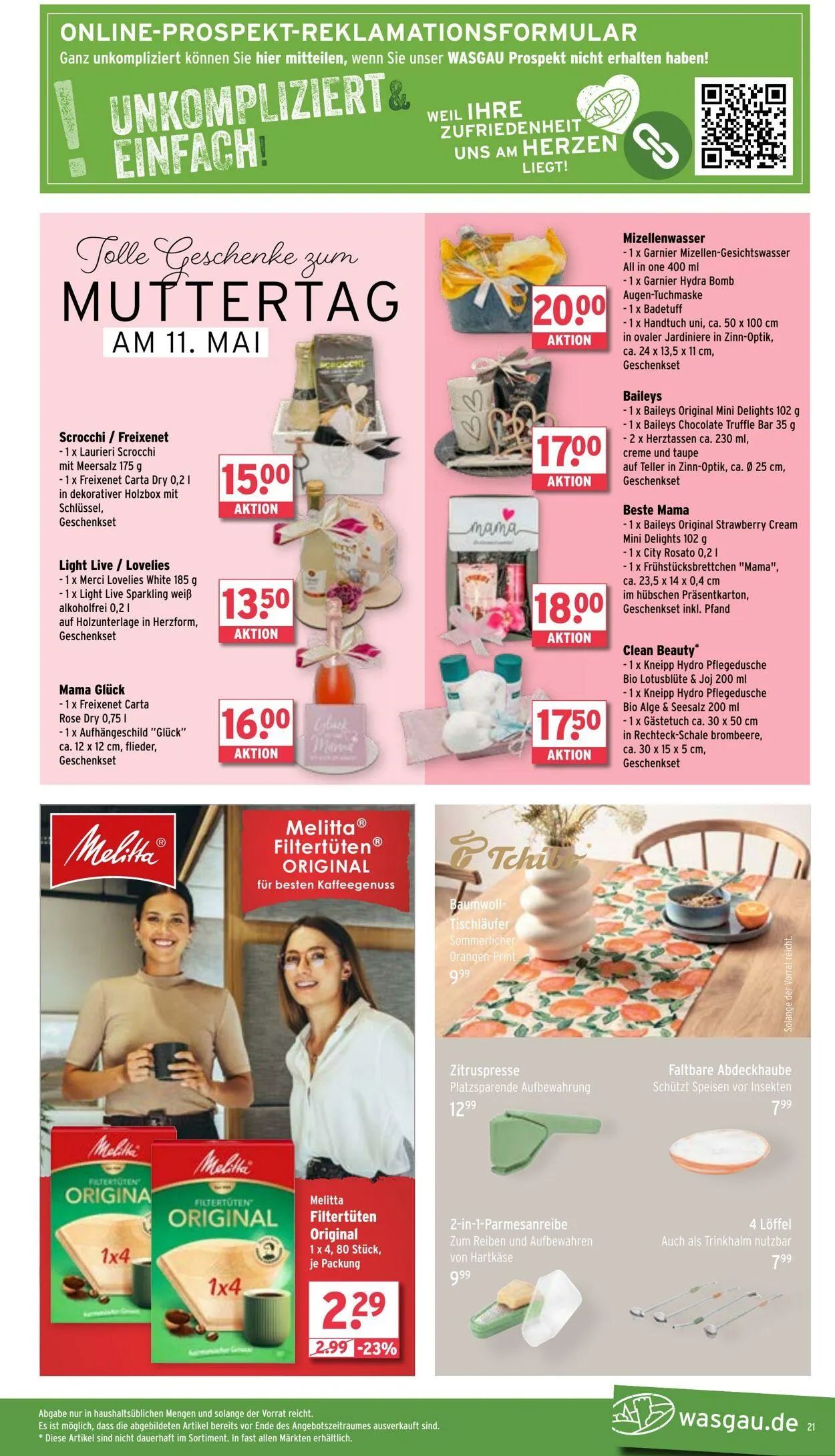 Wasgau von 5. Mai bis 10. Mai 2025 - Prospekt seite 21