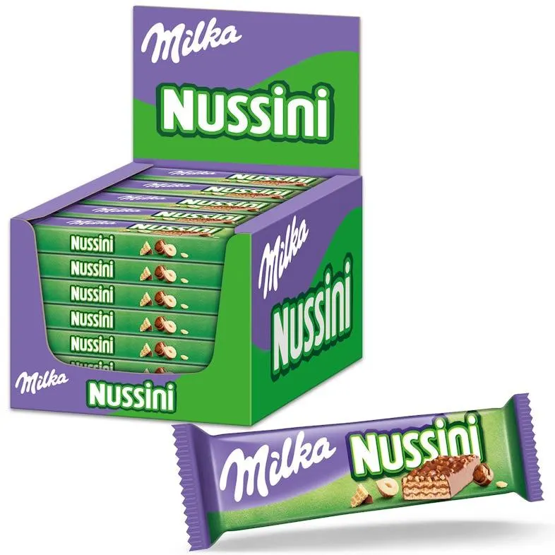Milka Schokoriegel Nussini Haselnuss 35 Riegel x 31,5 g (1,1 kg)