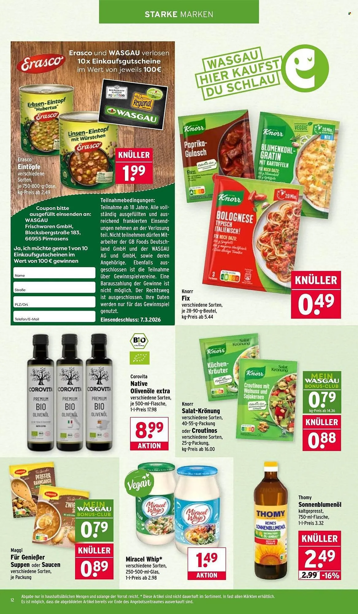 Wasgau Prospekt von 23. Februar bis 28. Februar 2026 - Prospekt seite 12