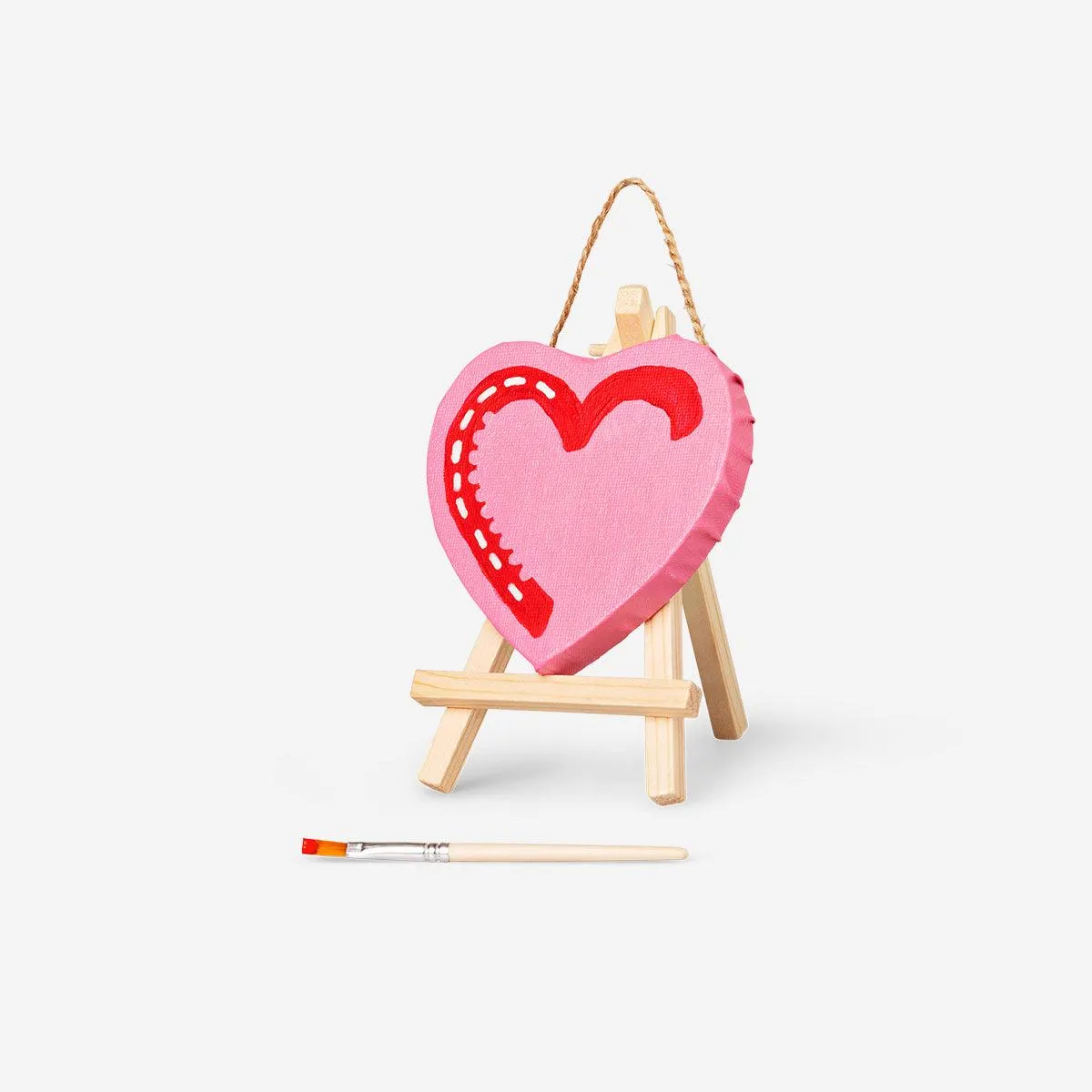 Small heart canvas with easel