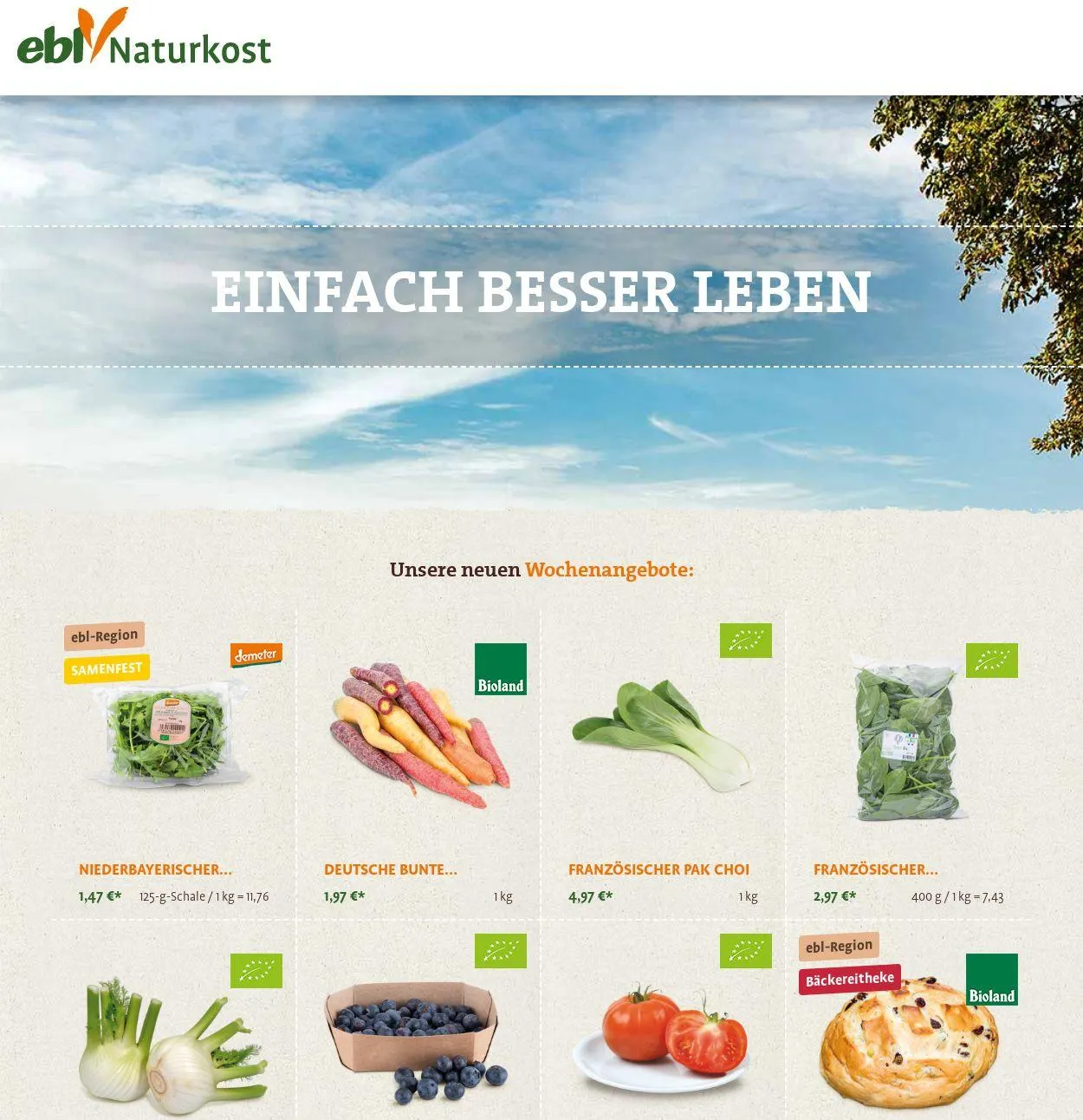 ebl Naturkos von 21. April bis 30. April 2025 - Prospekt seite 1