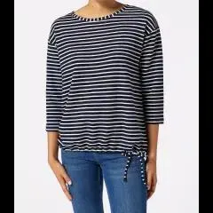 Shirt mit Streifenstruktur Janina, 3/4-Arm