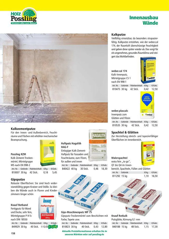 Holz-& Baukatalog 2024/25 von 27. März bis 31. Januar 2025 - Prospekt seite 158