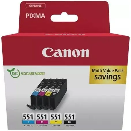 Canon CLI-551 Tinten-Multipack 4-farbig