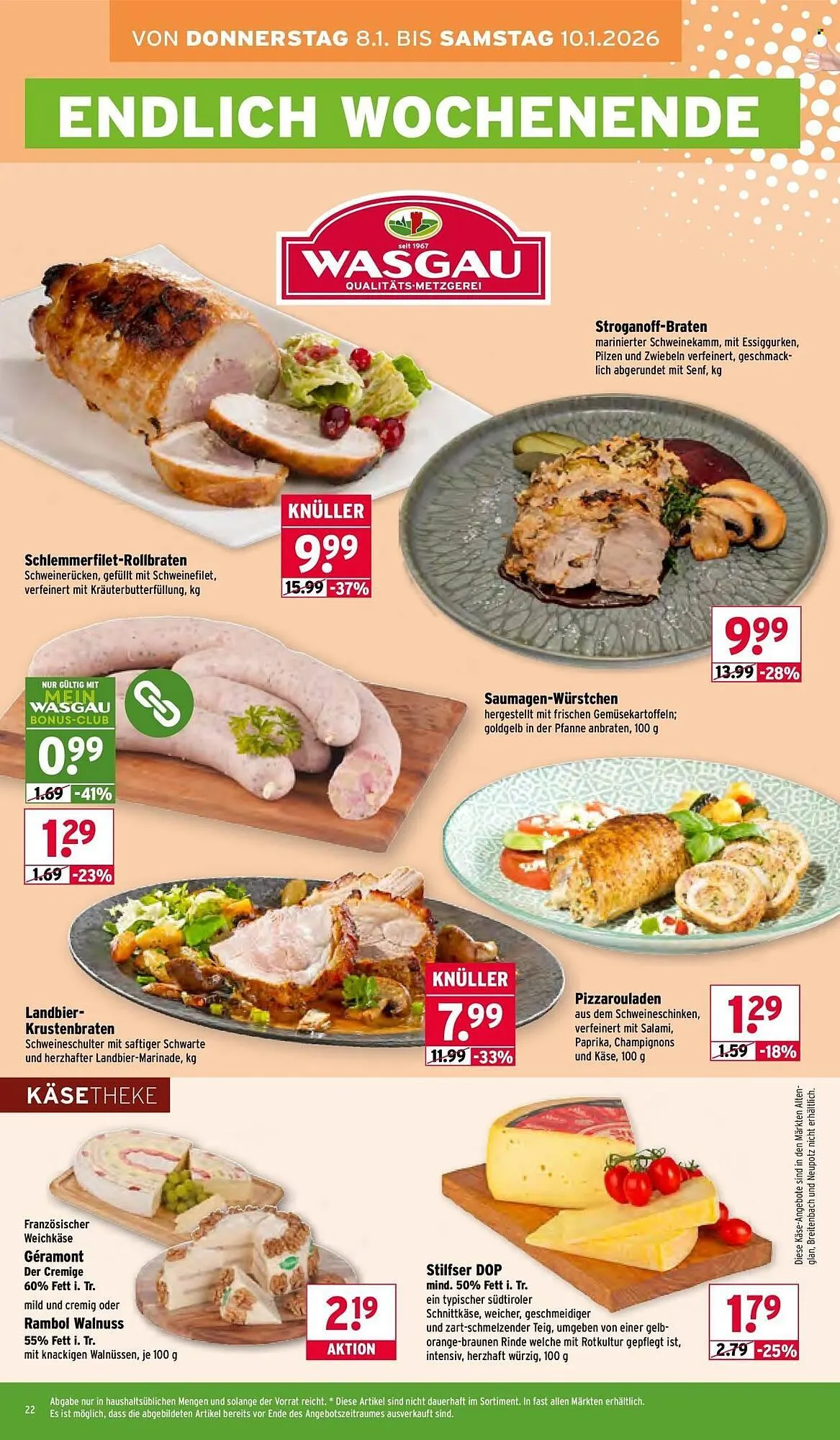 Wasgau Prospekt von 5. Januar bis 10. Januar 2026 - Prospekt seite 22