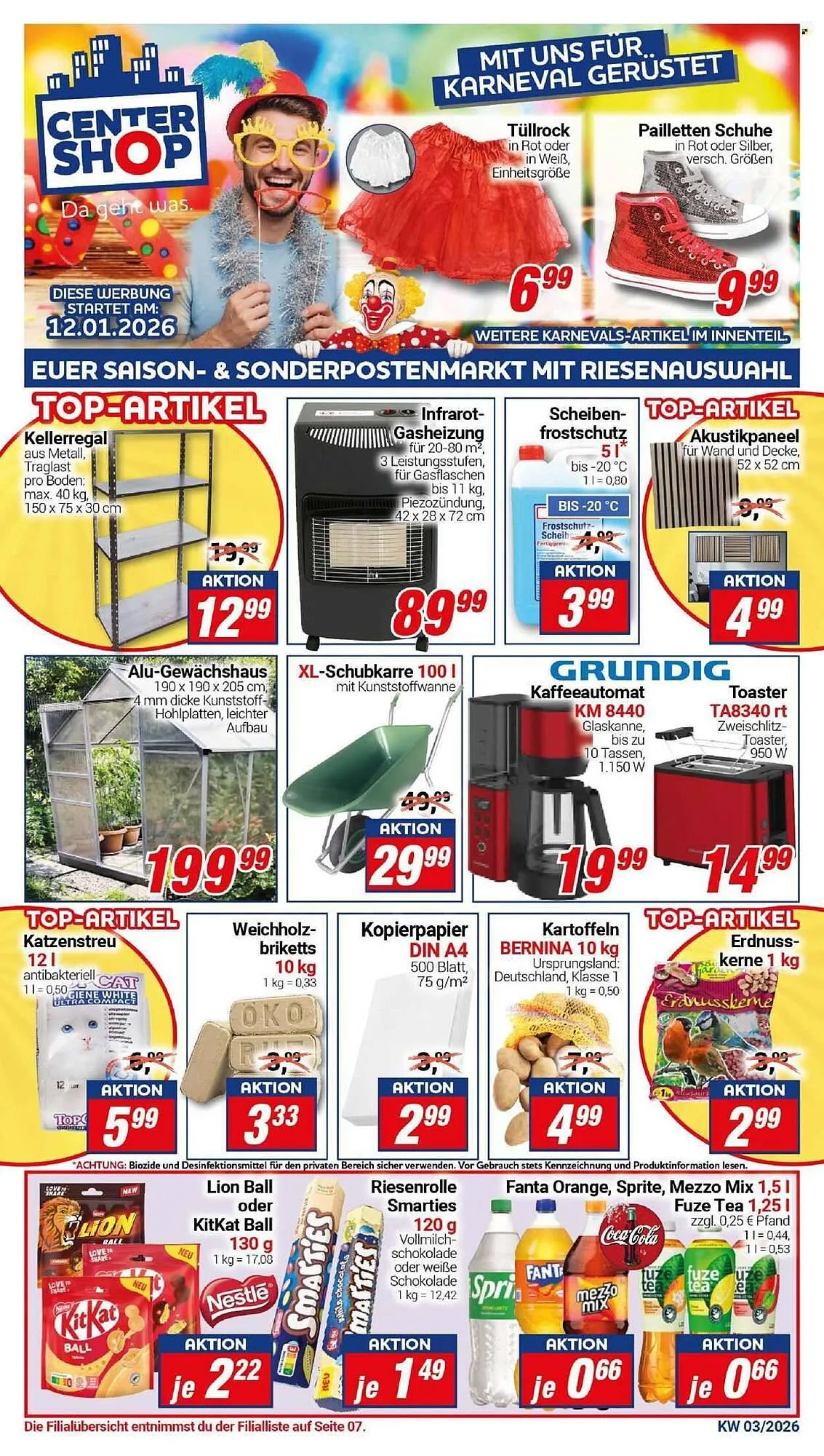 CENTERSHOP Prospekt von 12. Januar bis 17. Januar 2026 - Prospekt seite 1