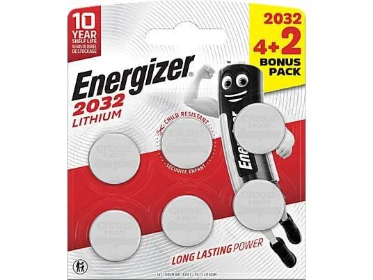ENERGIZER Lithium 4+2 CR2032 Batterien