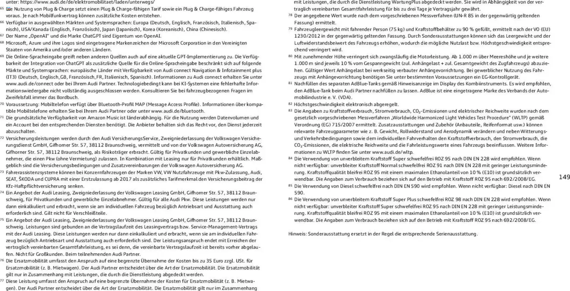 Audi Prospekt von 6. November bis 6. November 2026 - Prospekt seite 149