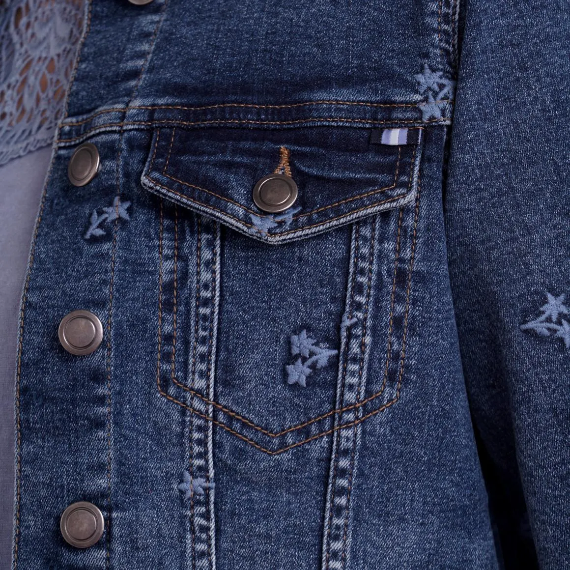 Damen Jeansjacke in Denim-Optik