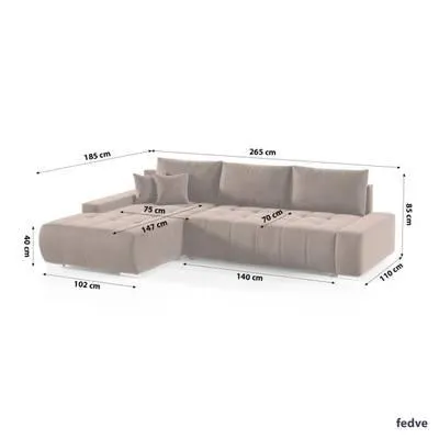 Ecksofa Dhaka L-form Links