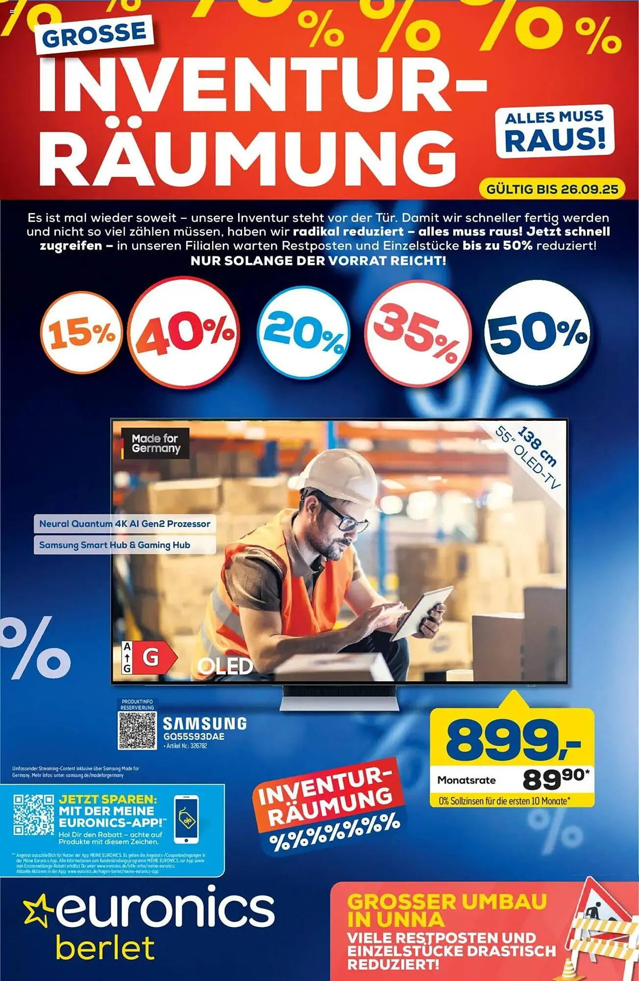 Euronics Prospekt von 17. September bis 26. September 2025 - Prospekt seite 1