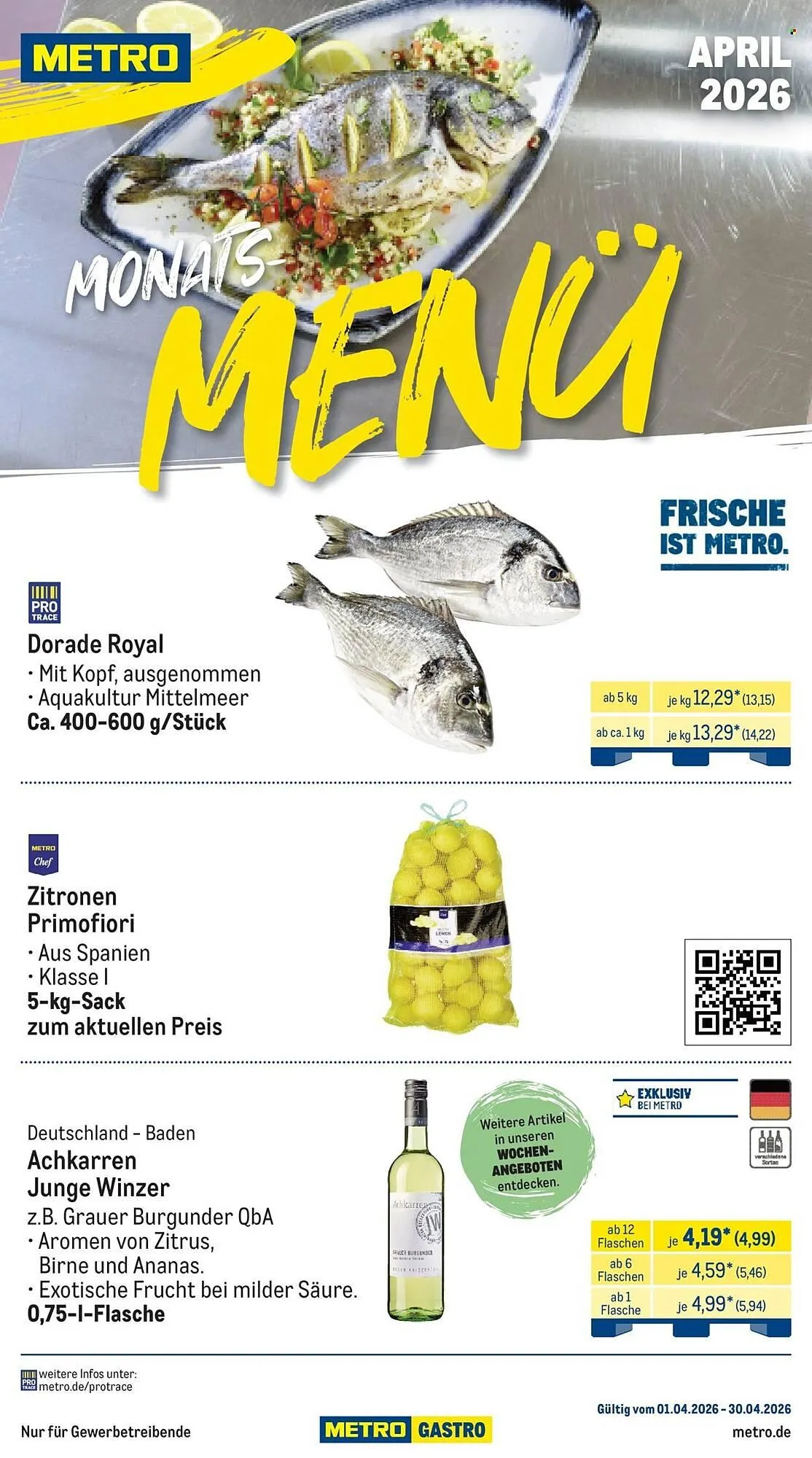 METRO Prospekt von 1. April bis 30. April 2026 - Prospekt seite 1