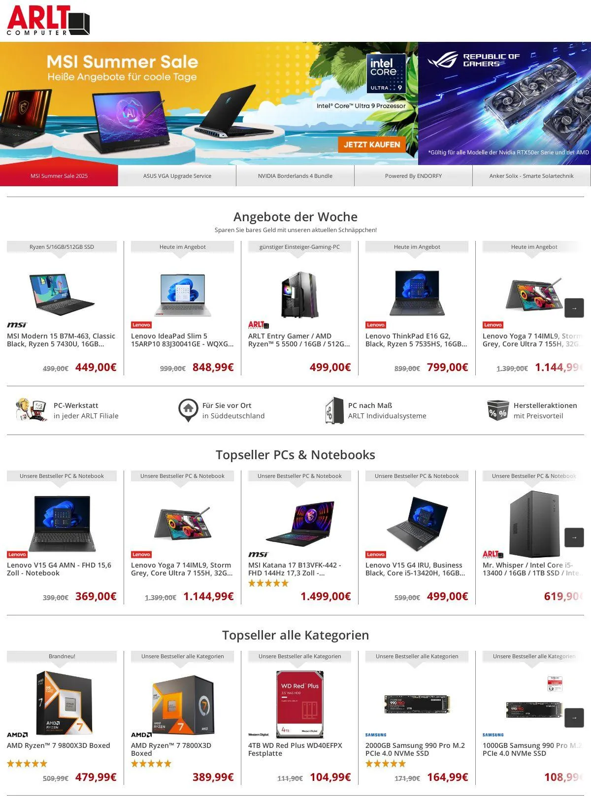 ARLT Computer Aktueller Prospekt von 15. September bis 21. September 2025 - Prospekt seite 1