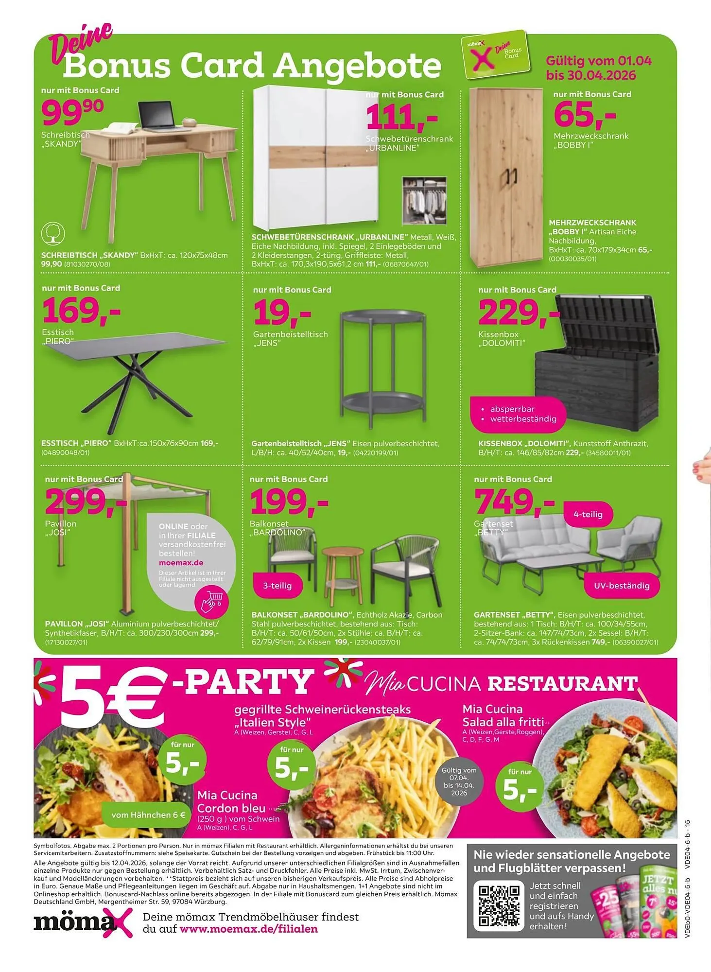 Mömax Prospekt von 6. April bis 13. April 2026 - Prospekt seite 16