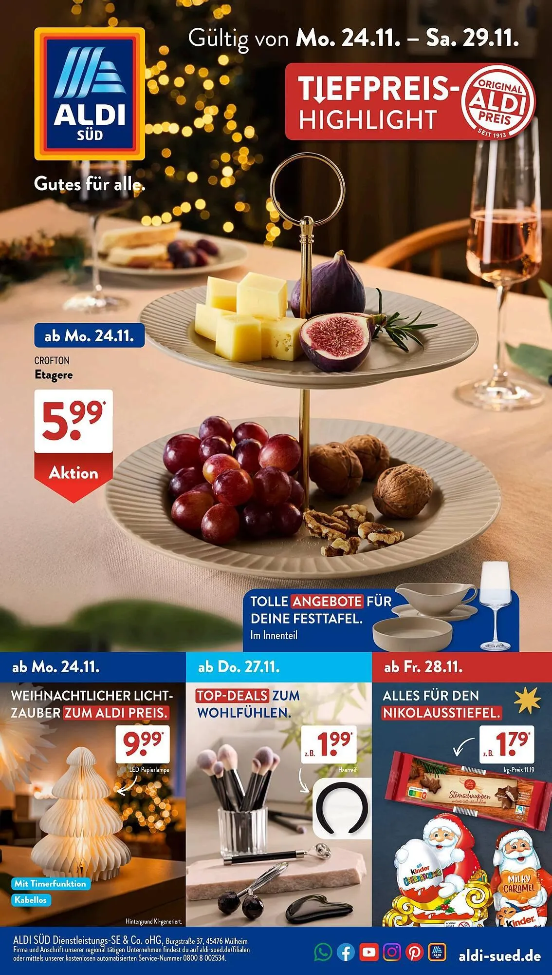 Aldi Süd Prospekt von 24. November bis 30. November 2025 - Prospekt seite 1